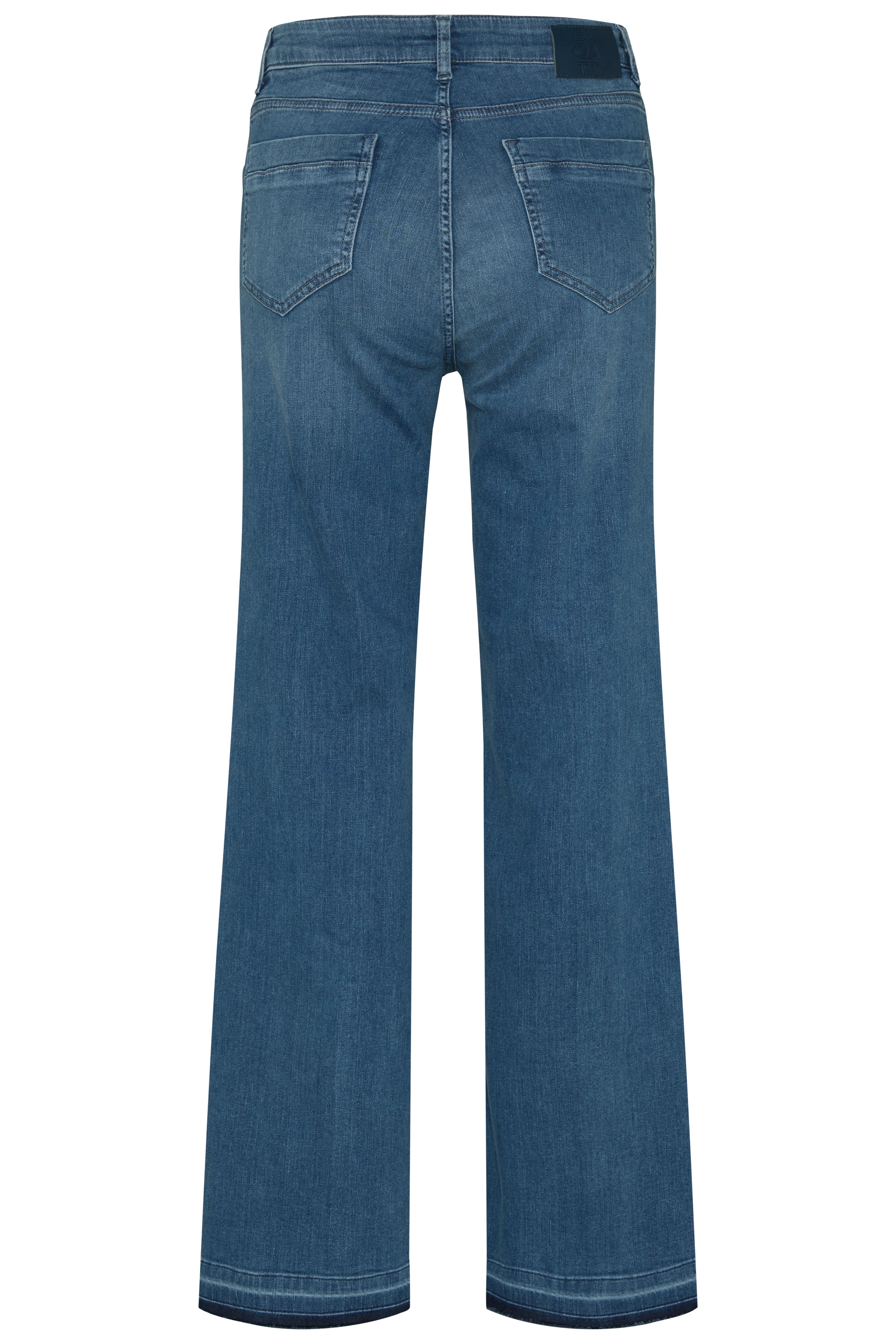 Weite blaue Jeans von bugatti, Rückansicht, leger, hochwertige Verarbeitung, zeitloser Stil.