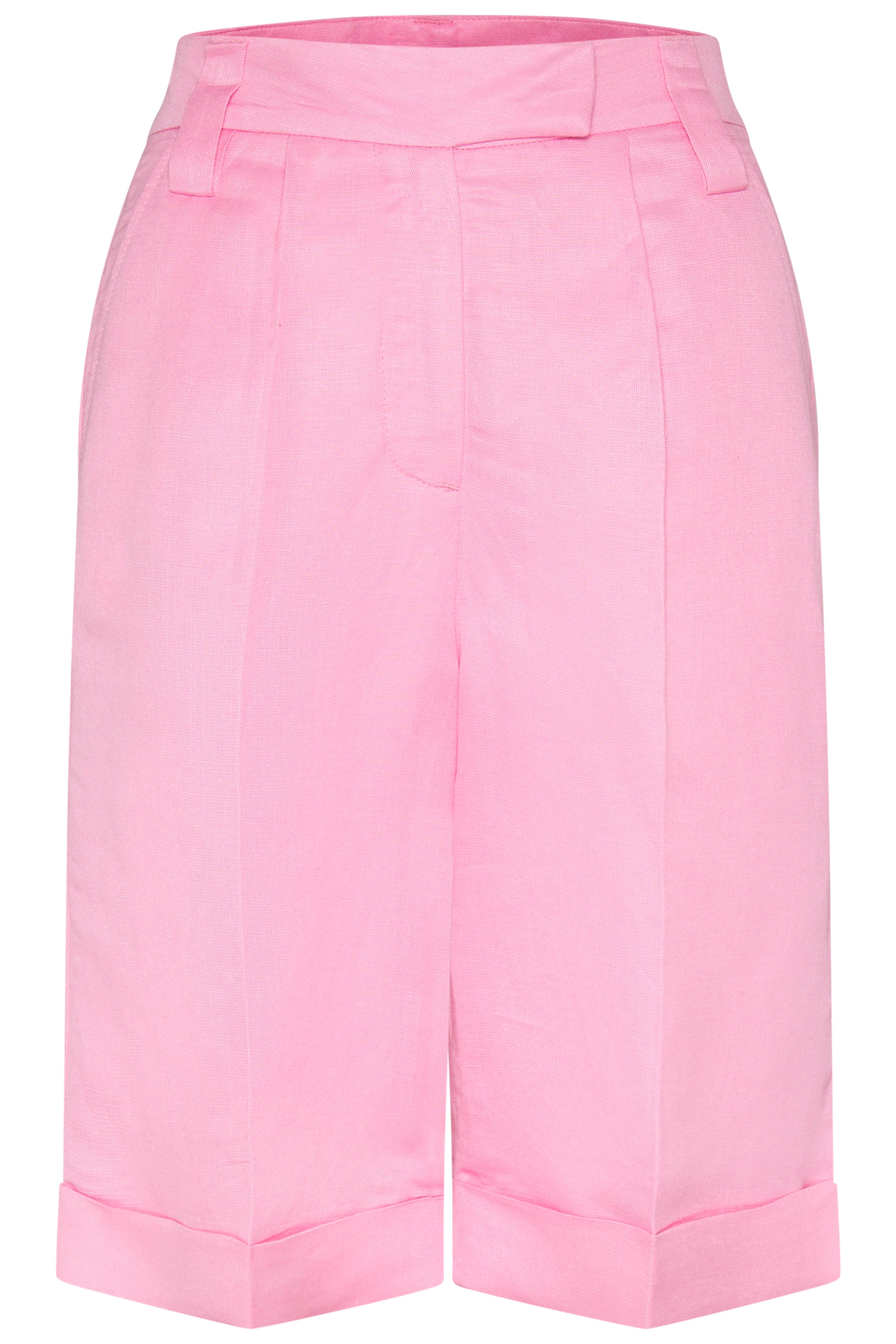 Pink shorts, wrinkle-free, casual bust view, perfect for summer style with bugatti elegance.