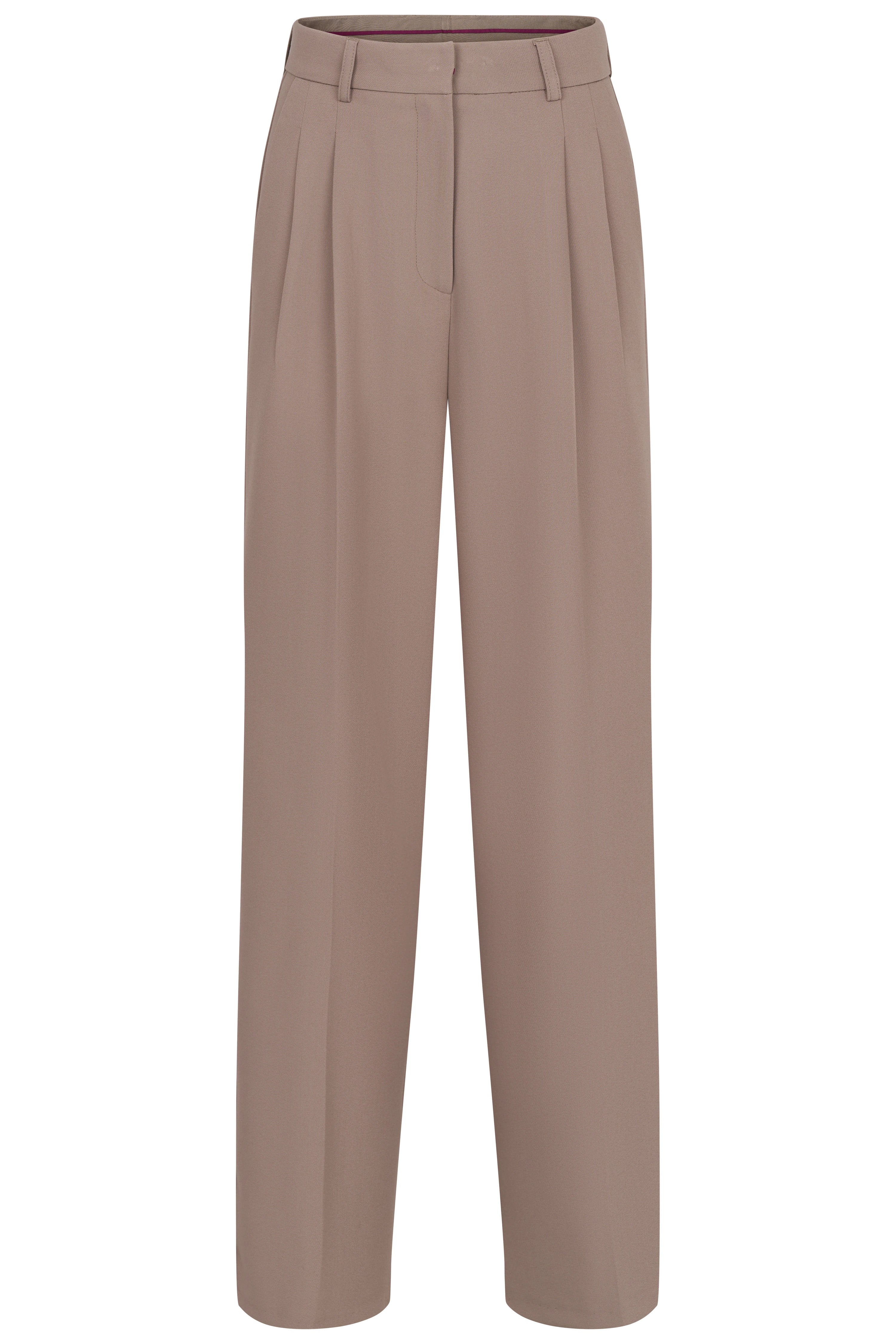 Elegante bugatti Hose in Taupe, Büstenbild. Minimalistisches Design, perfekte Passform für stilvolle Looks.