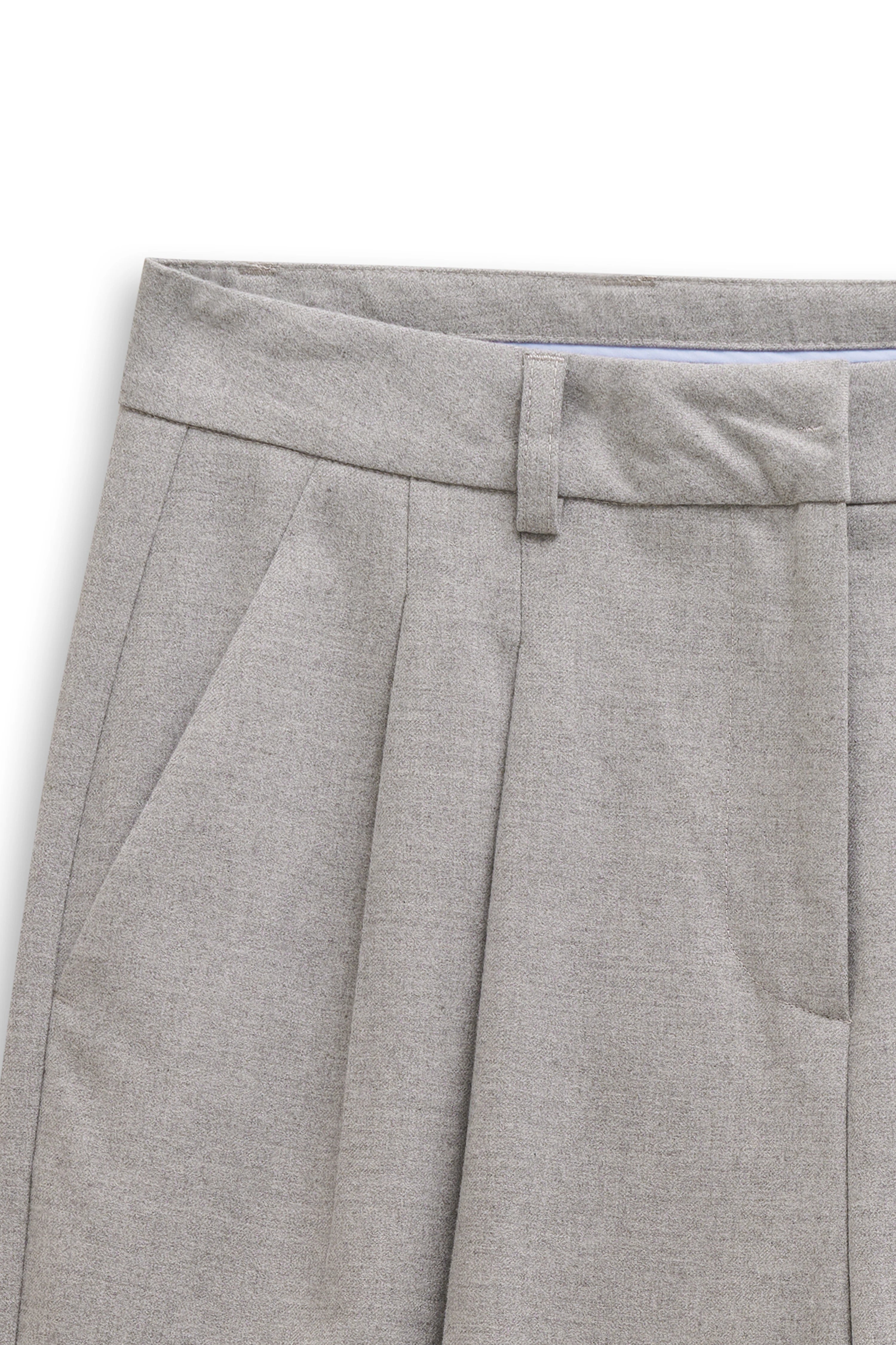 Gray bugatti pants, bust view, elegant design, high-quality craftsmanship, timeless style.