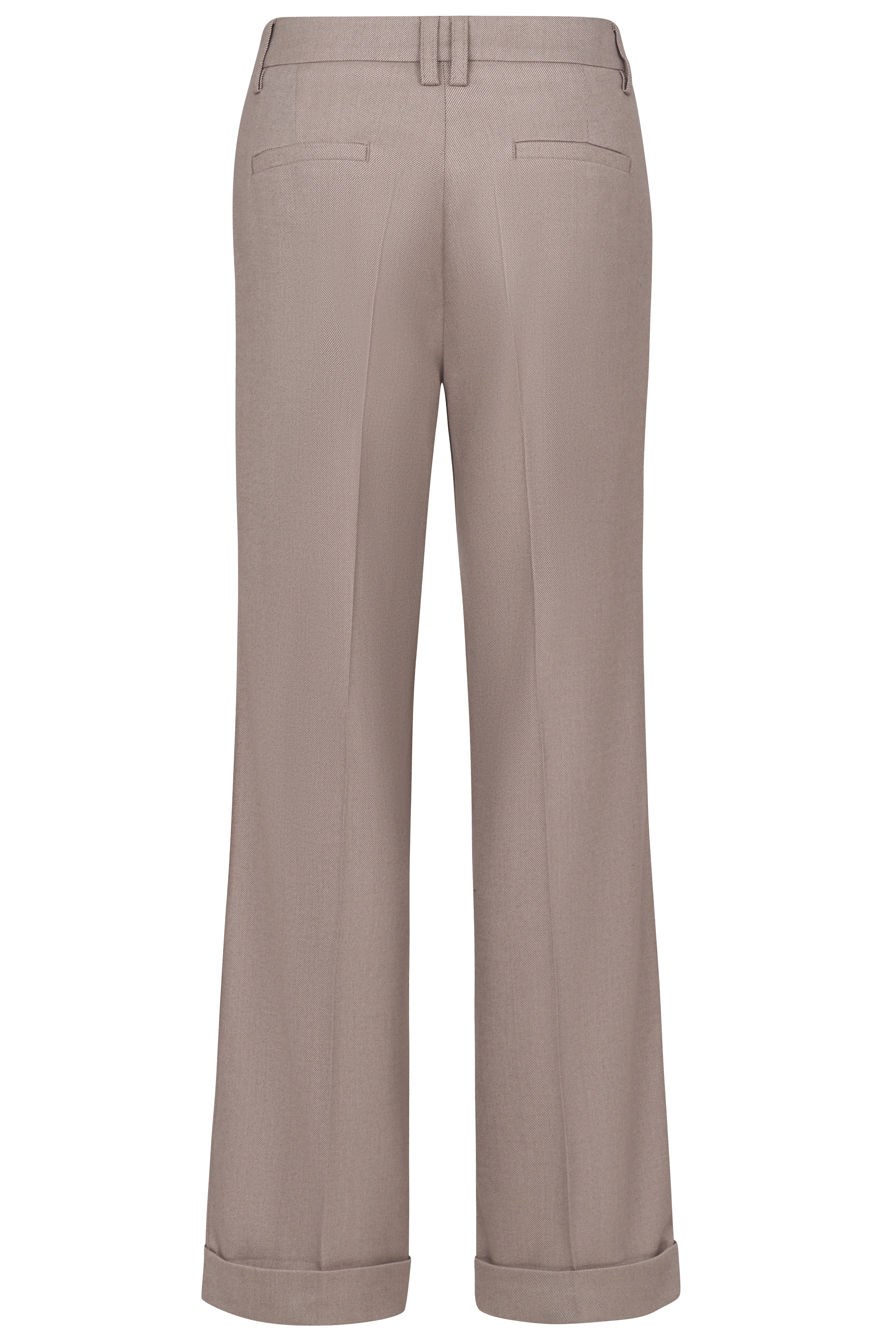 Beige bugatti pants, casual, back view, straight fit, high-quality material.