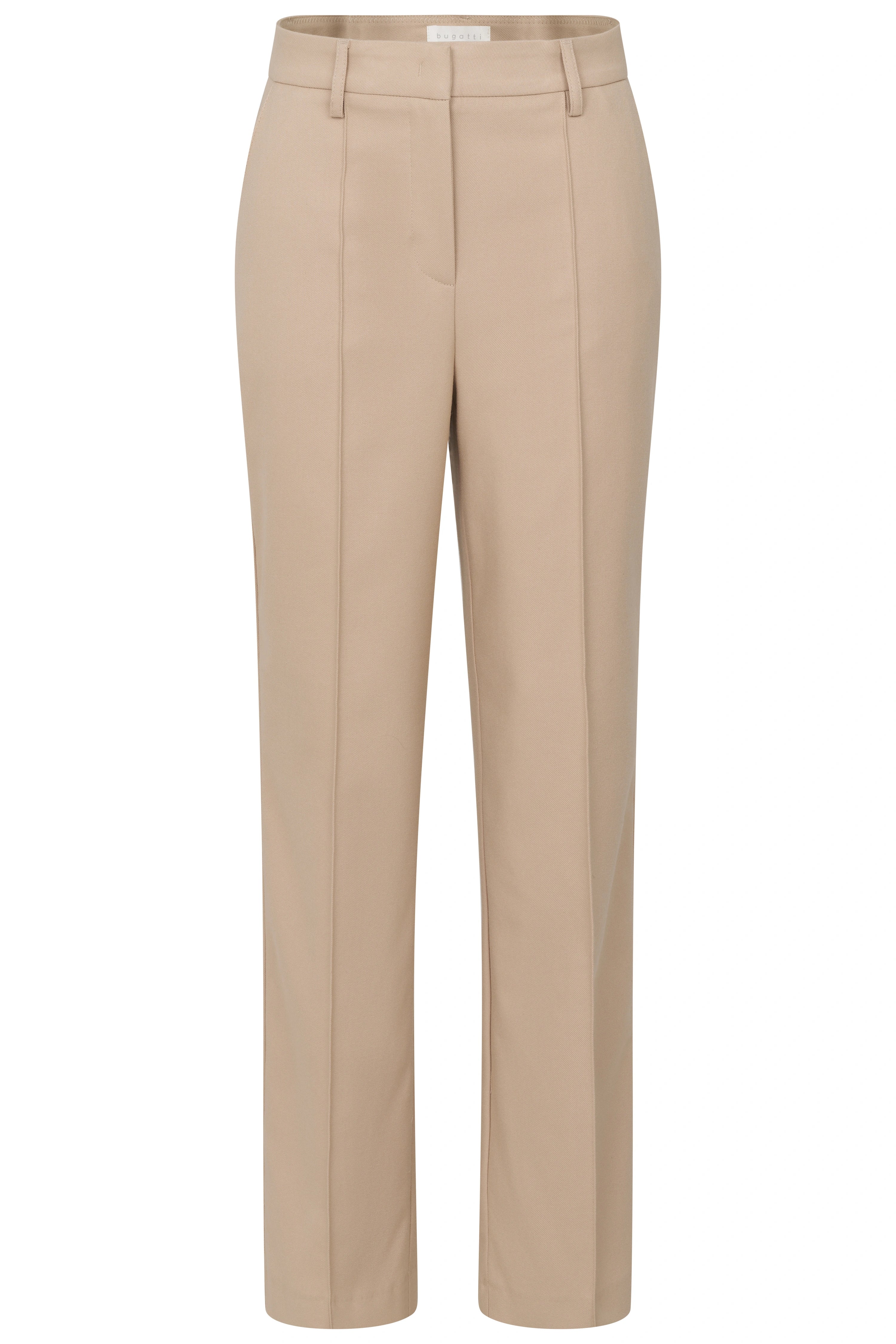 Beige bugatti trousers, bust view, elegant design.