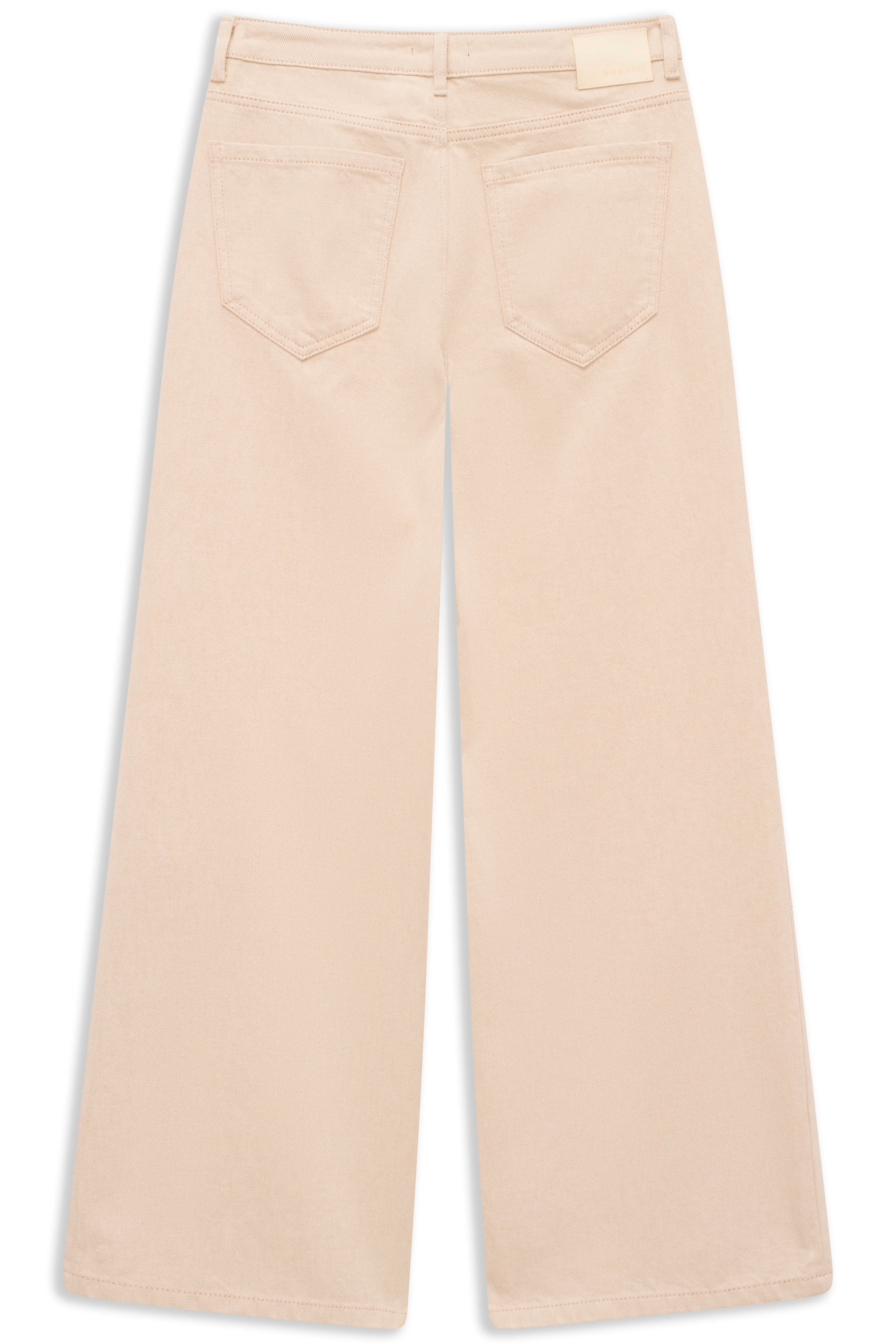 Weite beige bugatti Hose, Büstenbild, klassisches Design, lässig und stilvoll.