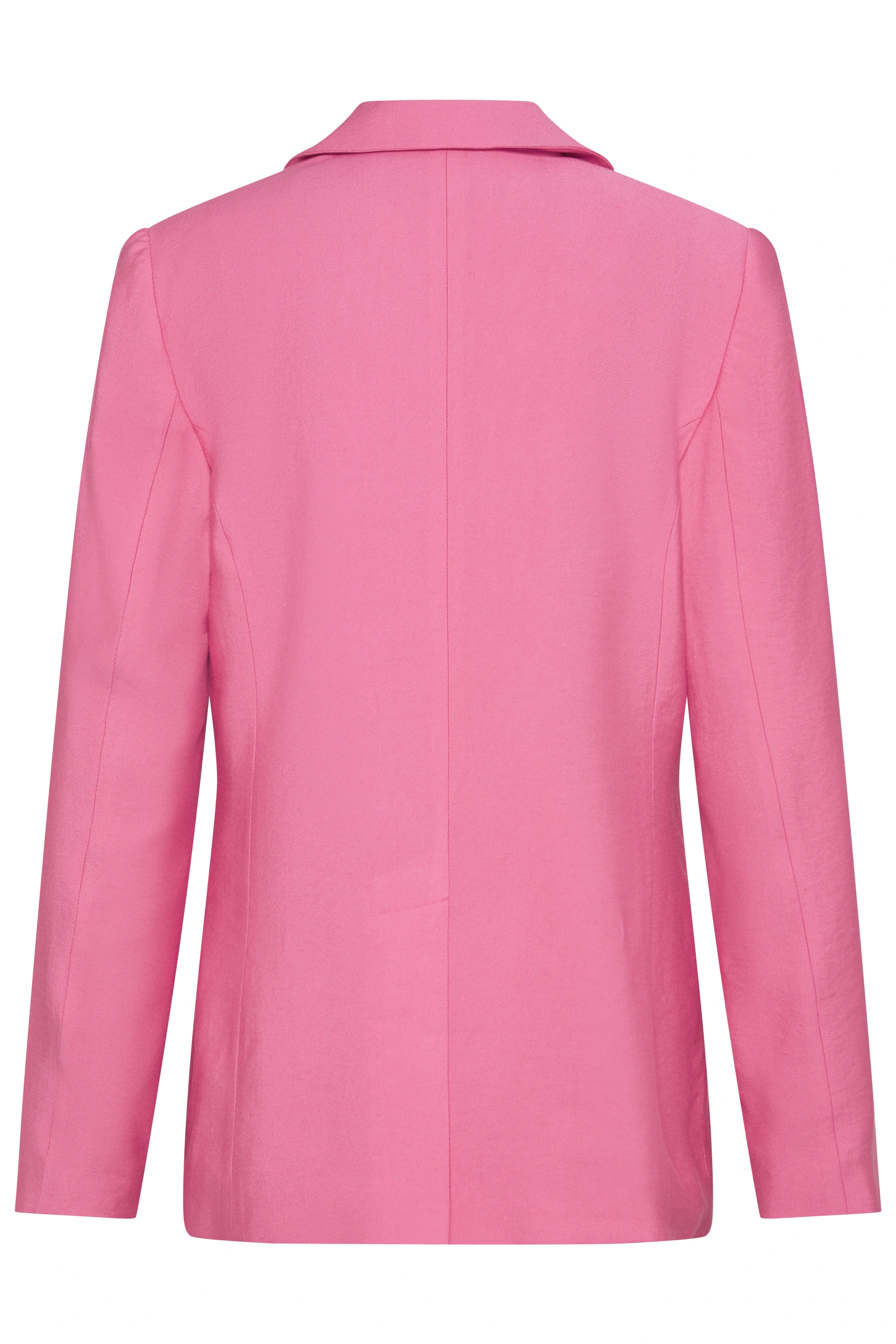 Pink bugatti blazer, back view, elegant design for stylish appearances.