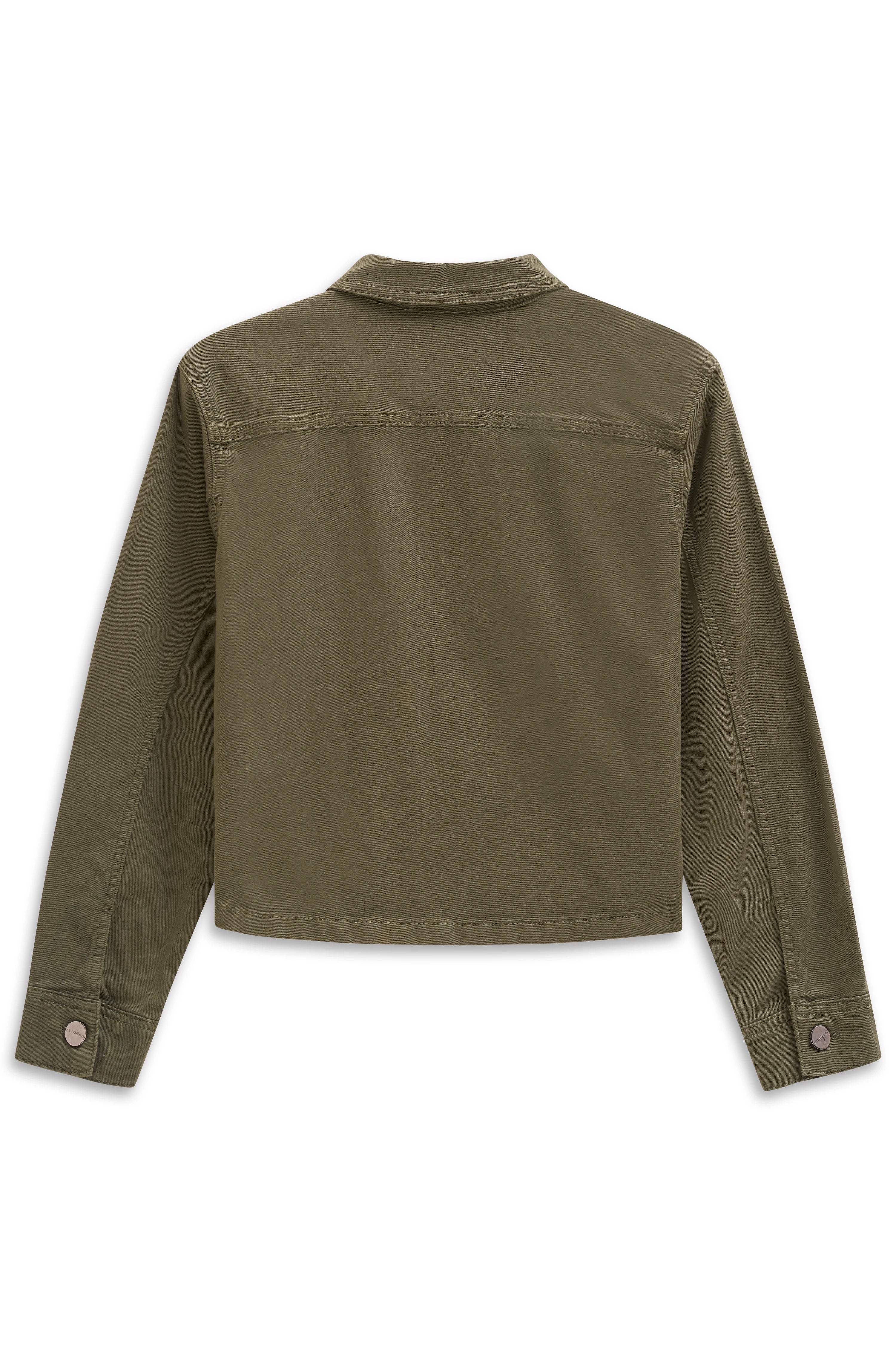 Grüne bugatti Jacke, lässiges Design, Büstenbild, knöpfbare Front, Brusttasche, zeitlose Eleganz.