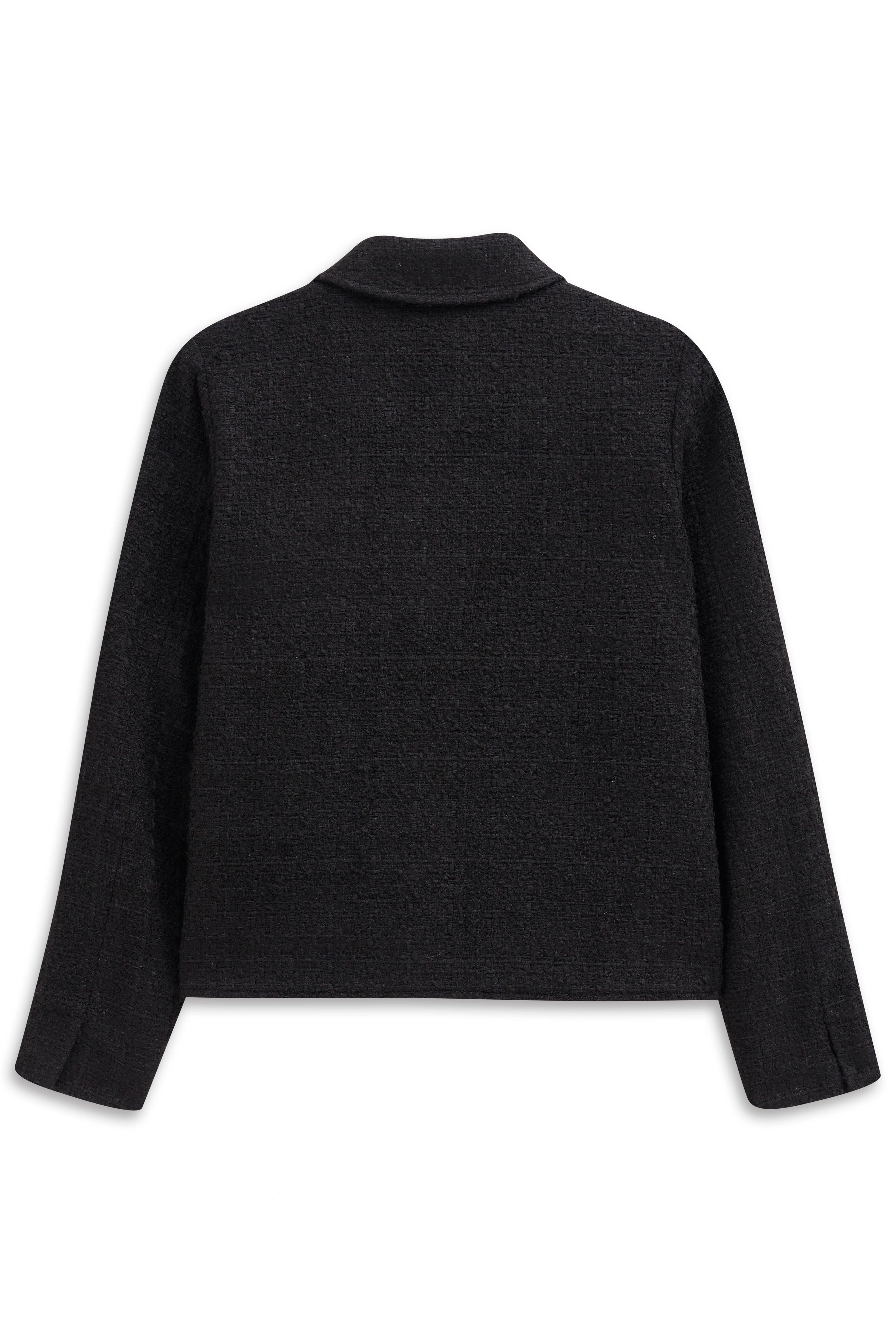 Schwarze bugatti Jacke in Büstenansicht, elegantes Design, hochwertige Materialien.