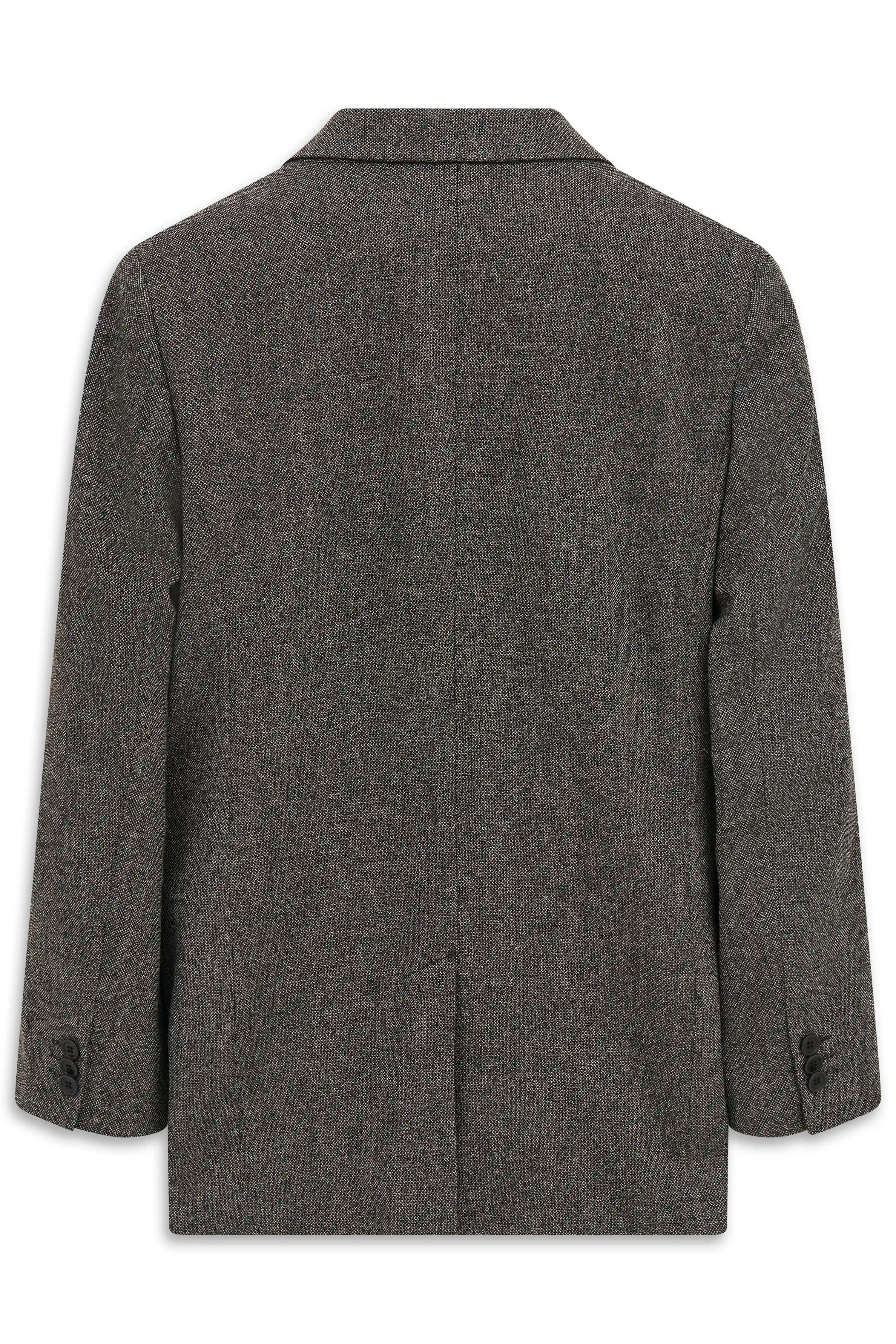 Grauer bugatti Blazer aus Wollmischung, Rückansicht, legerer Schnitt, ideal für stilvolle Outfits.