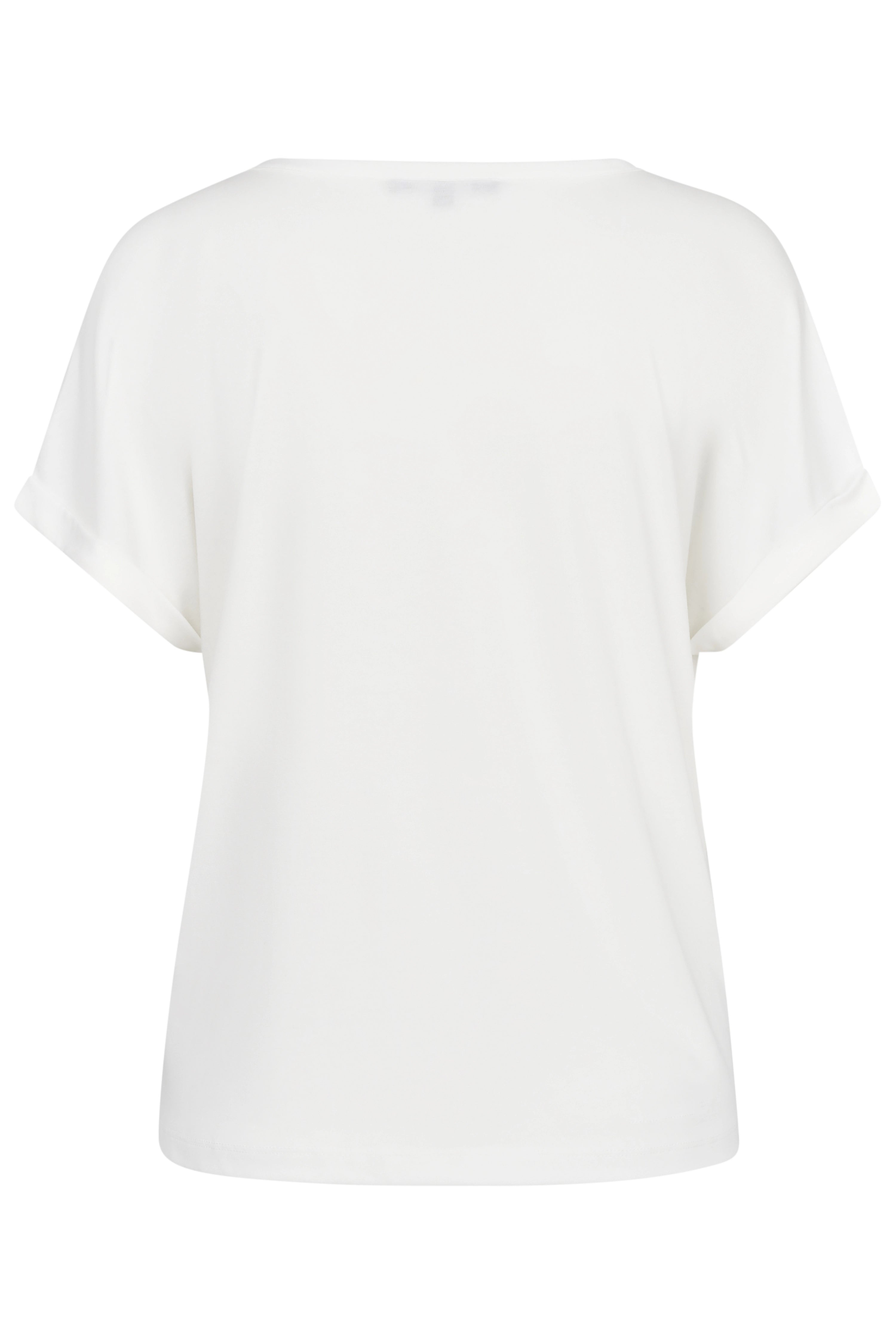 Weißes bugatti T-Shirt, leger, Rückansicht, kurze Ärmel, schlichtes Design.
