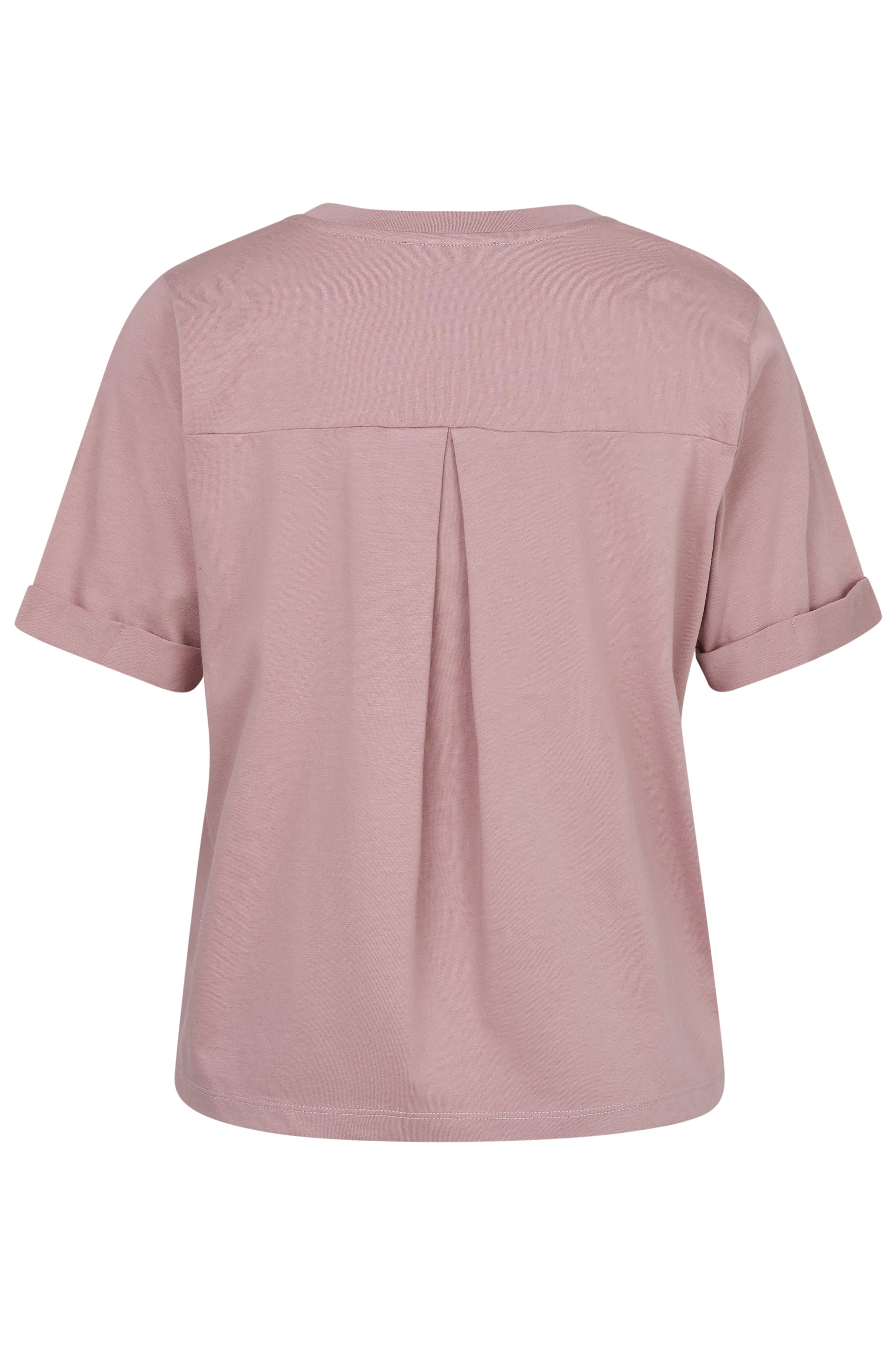 Achteraanzicht roze bugatti T-shirt, casual buste, tijdloze elegantie, hoogwaardige materialen.