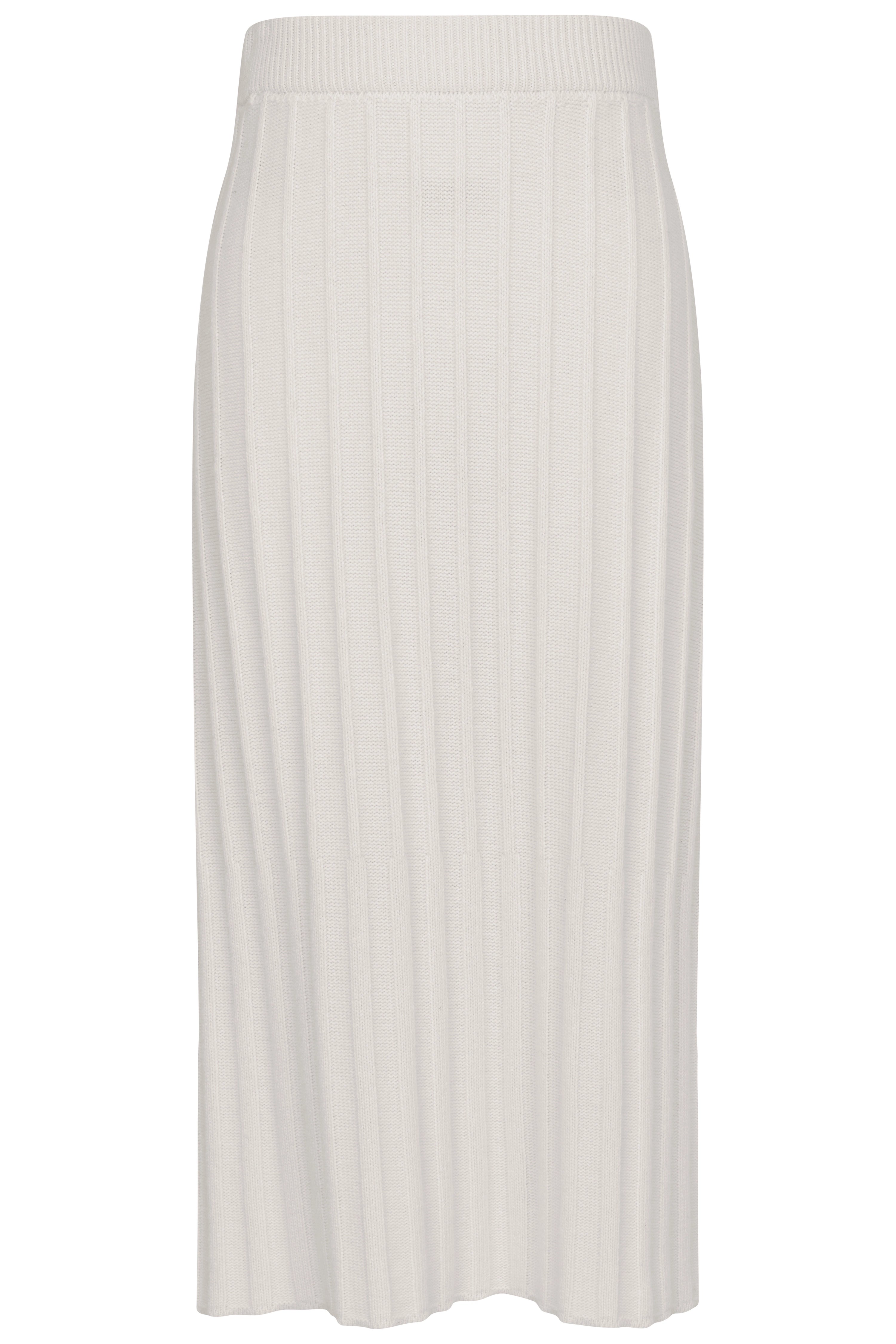 Weiße, gerippte bugatti Strickrock, Büstenbild, elegantes Design.