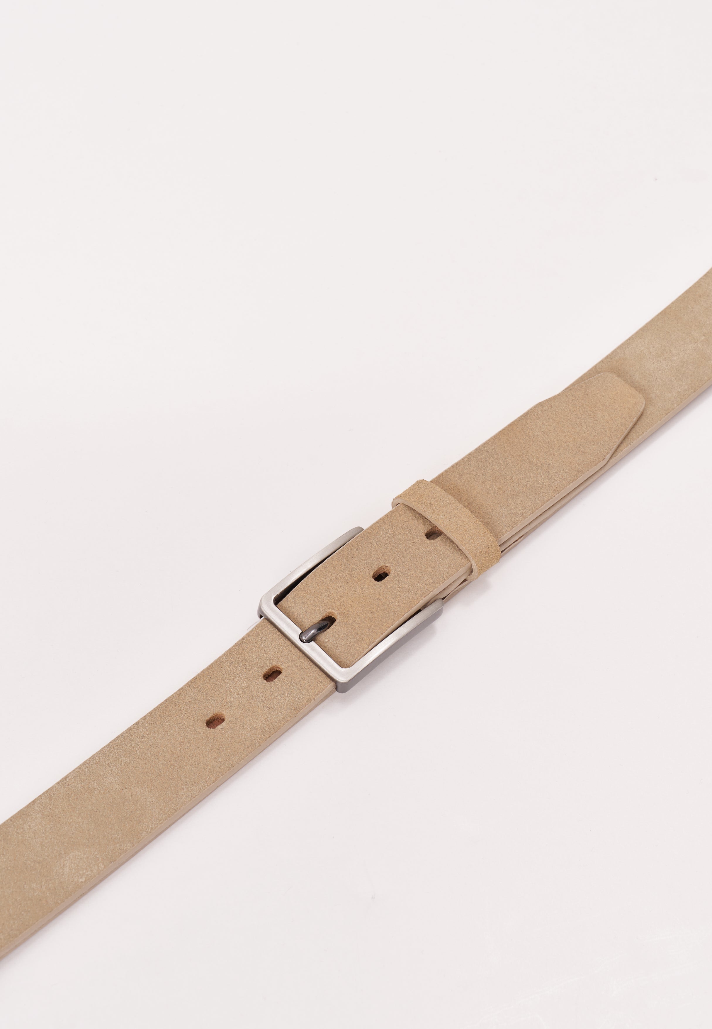 Gürtel aus Veloursleder in taupe