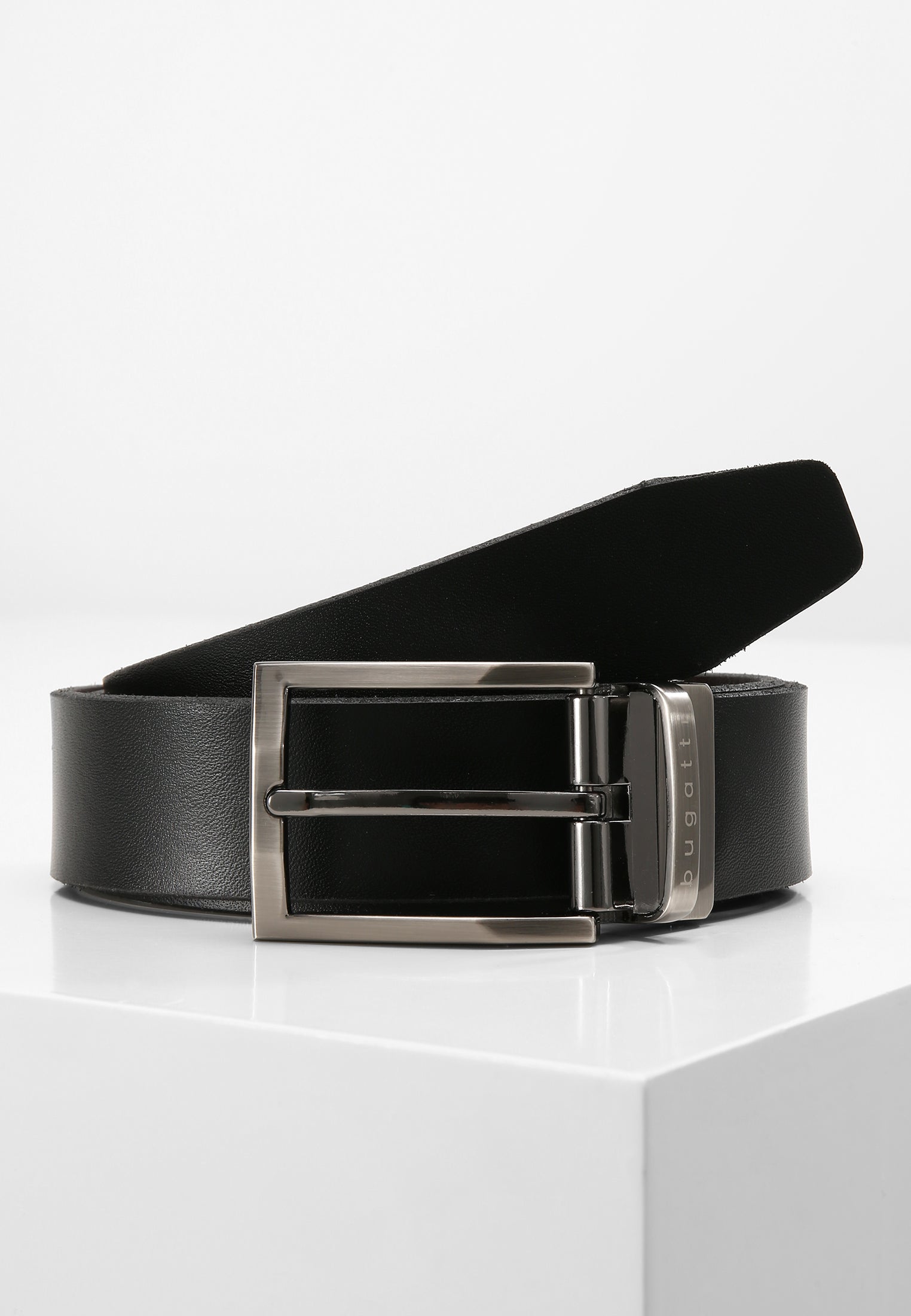Businessgürtel aus Leder in schwarz