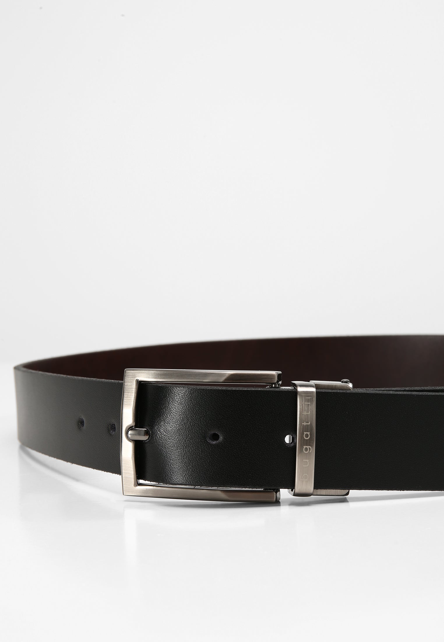 Businessgürtel aus Leder in schwarz
