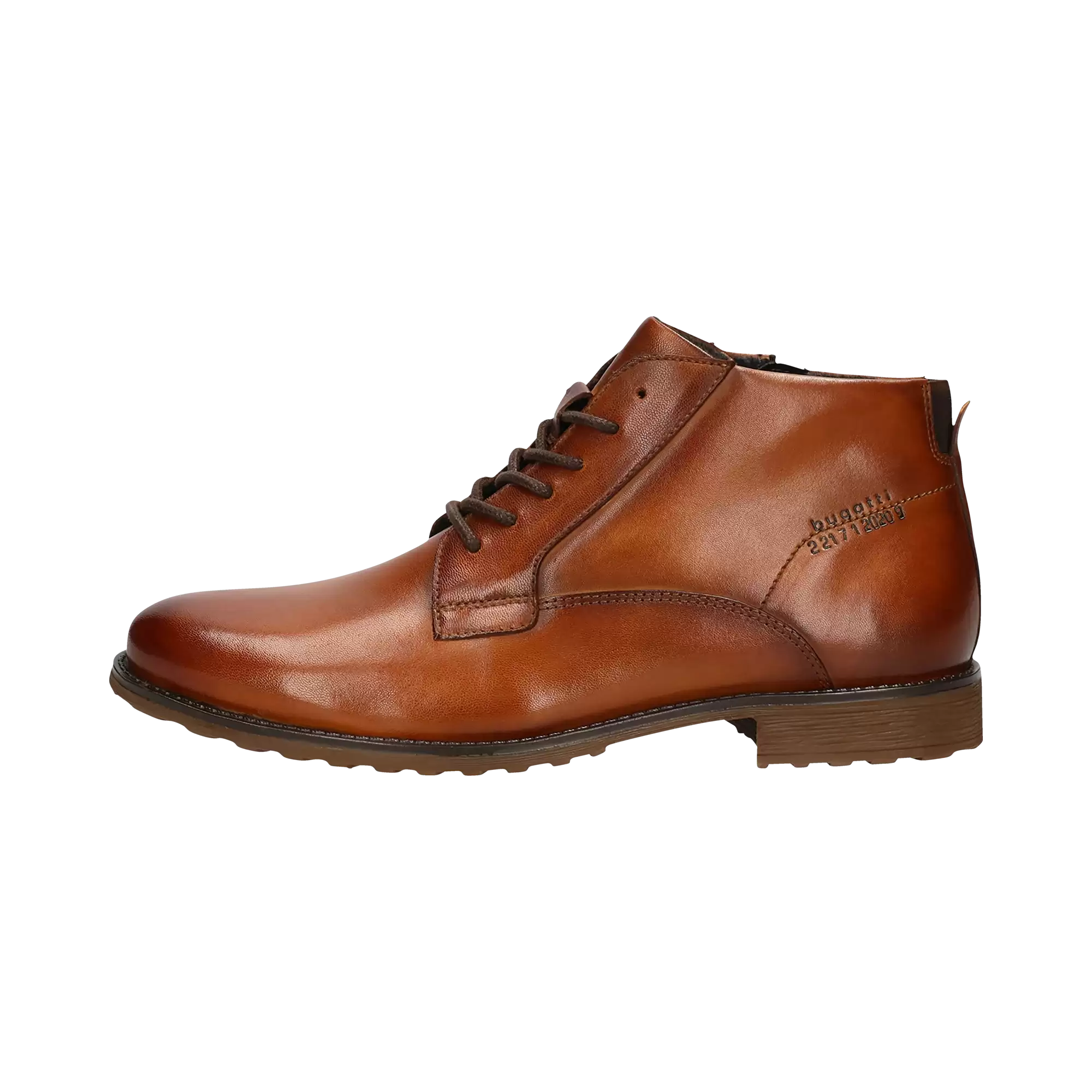 Schnürschuh in edlem Design in cognac - Ansicht: Büste Front