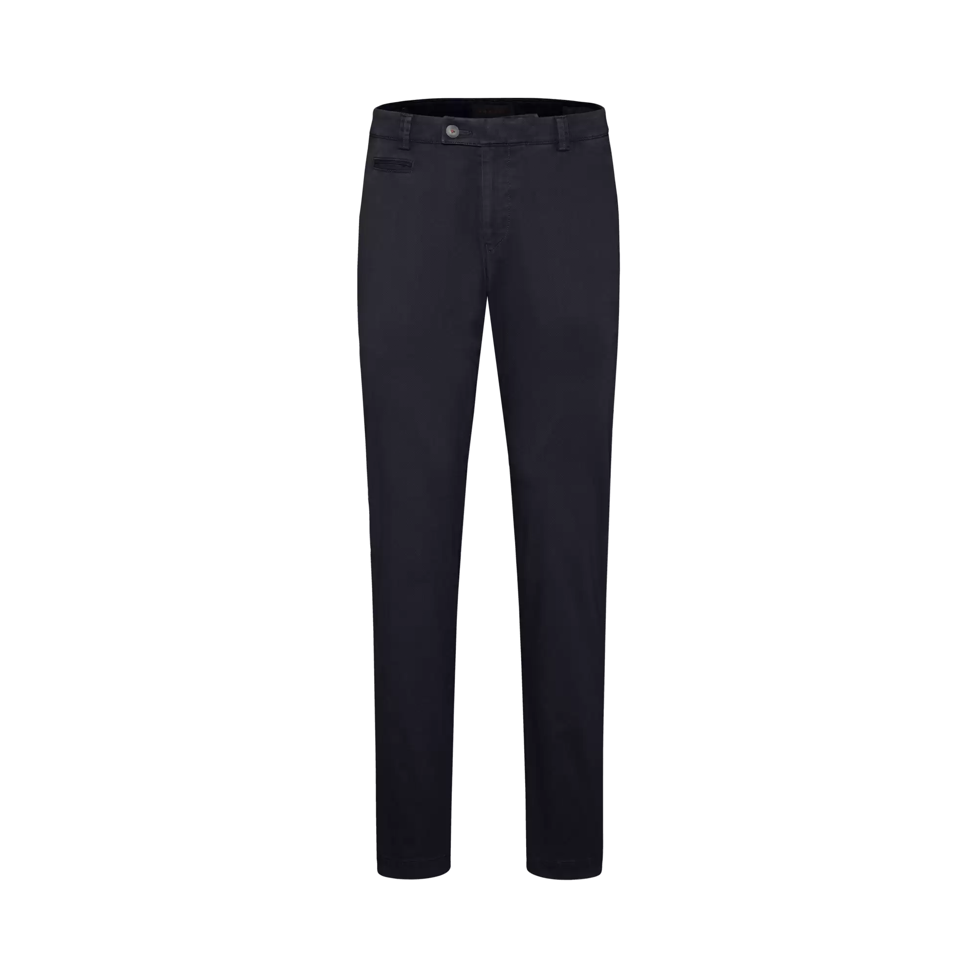 Chino mit Elasthananteil in marine - Ansicht: Büste Front