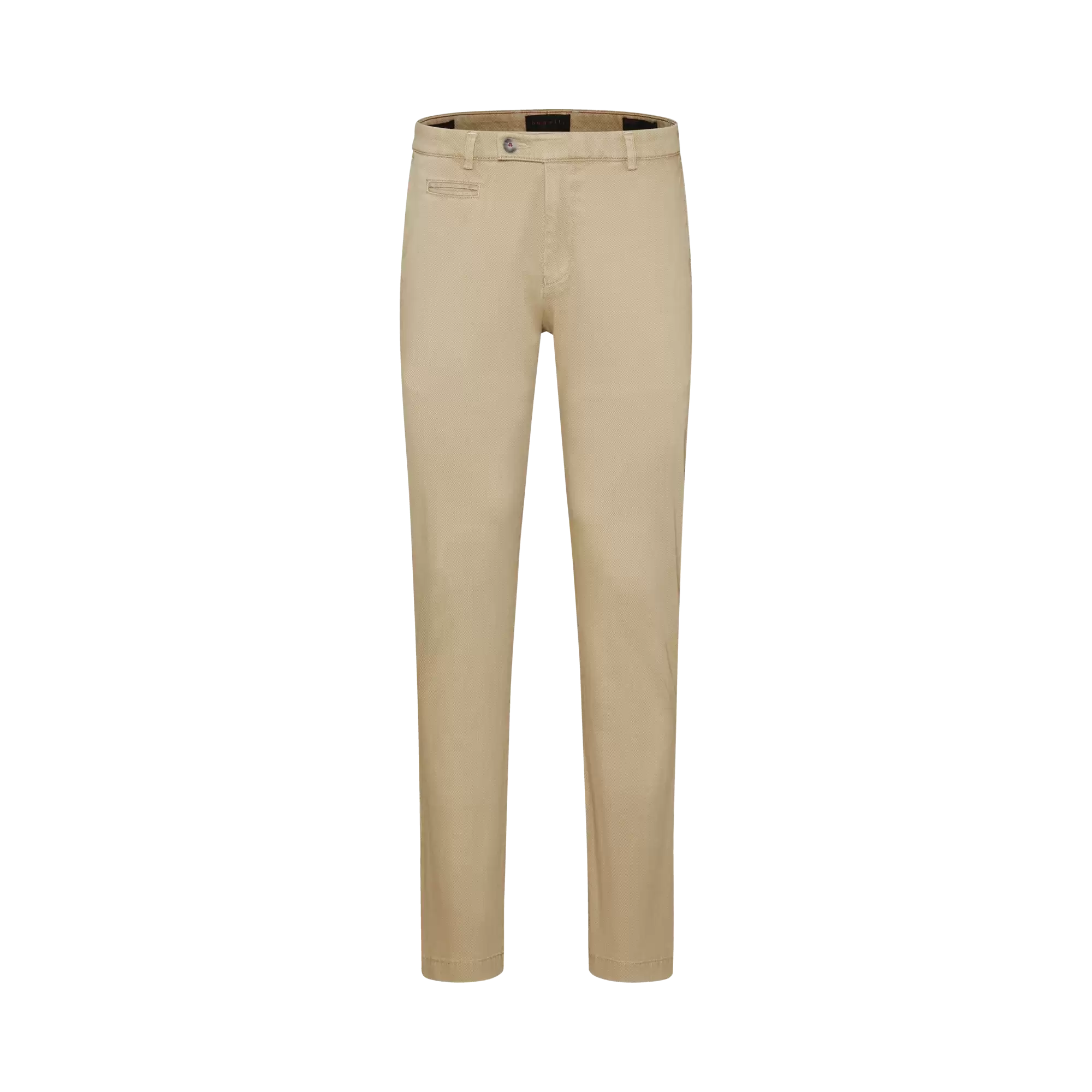 Chino mit Elasthananteil in beige - Ansicht: Büste Front