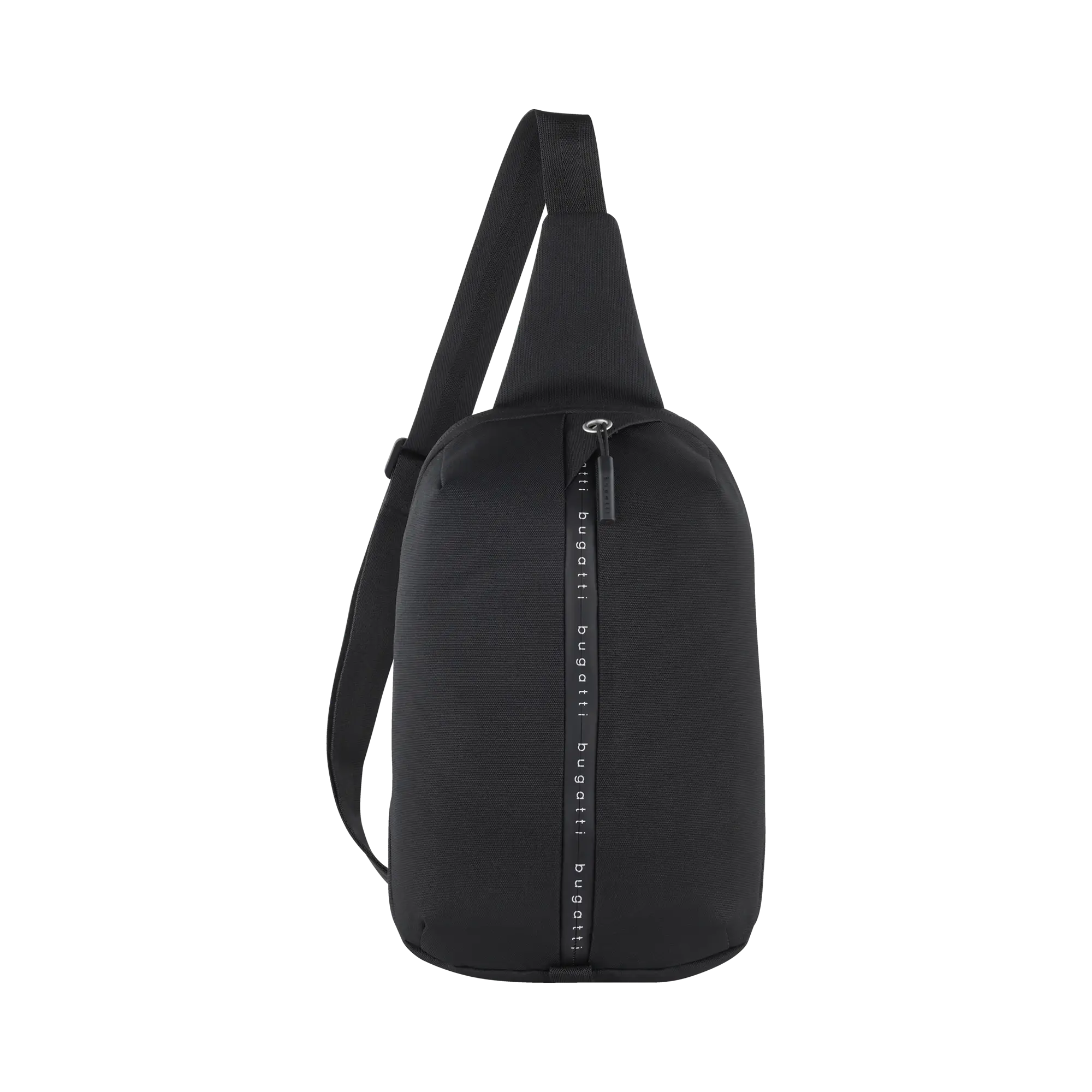Schultertasche aus edlem Rindleder in schwarz - Ansicht: Büste Front