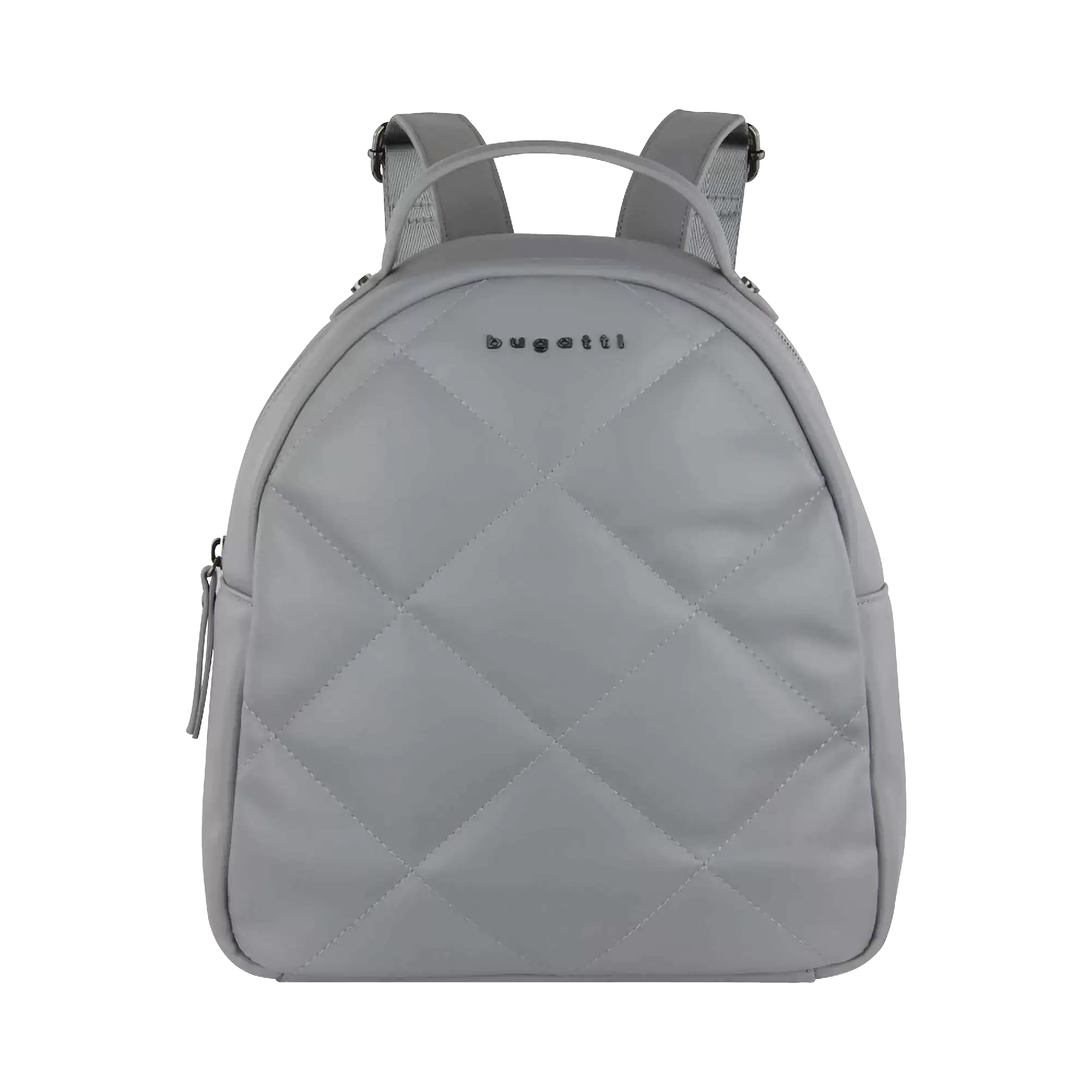 Backpack with two slots in blue grey - View: Bust front