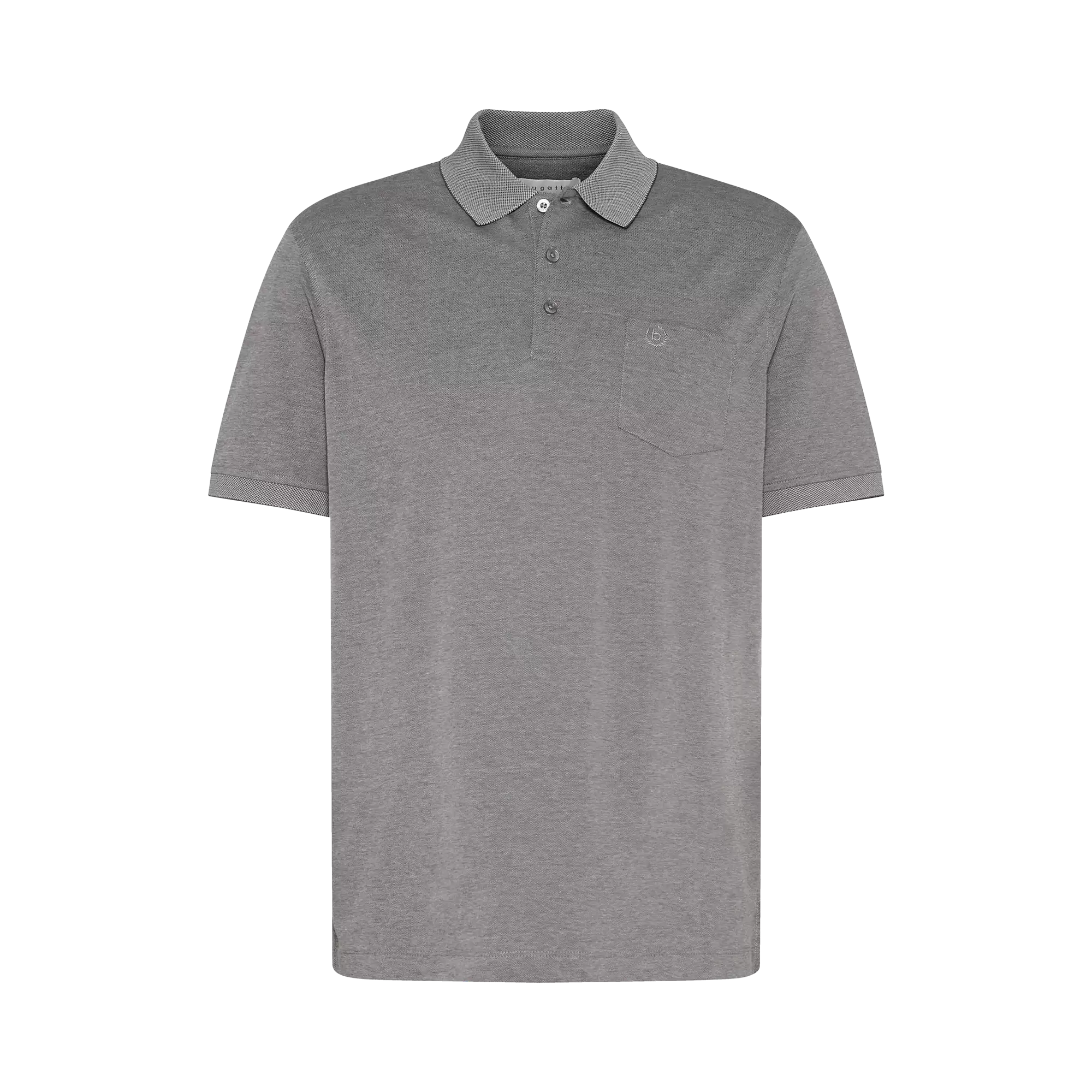 Polo shirt extra soft in grey - View: Bust front