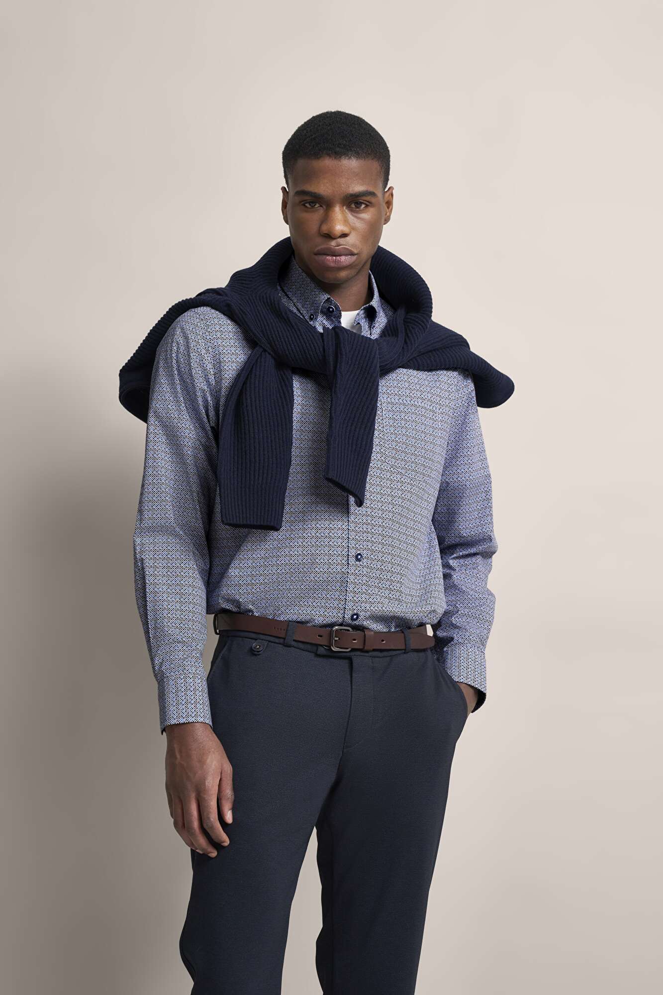 in navy - View: Model front