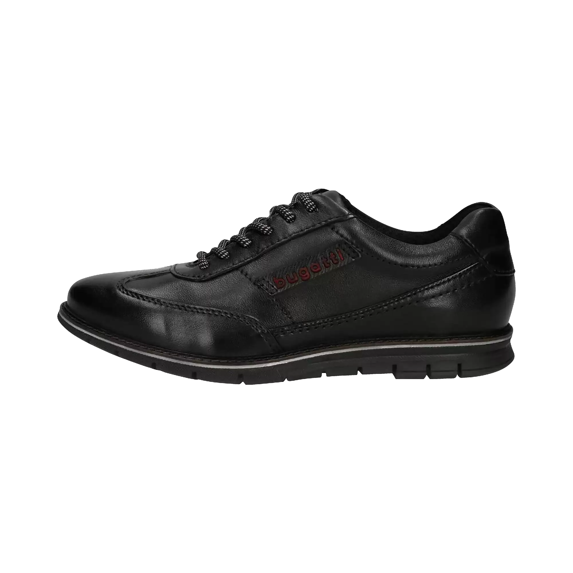 Schnürschuh aus Leder in schwarz - Ansicht: Büste Front