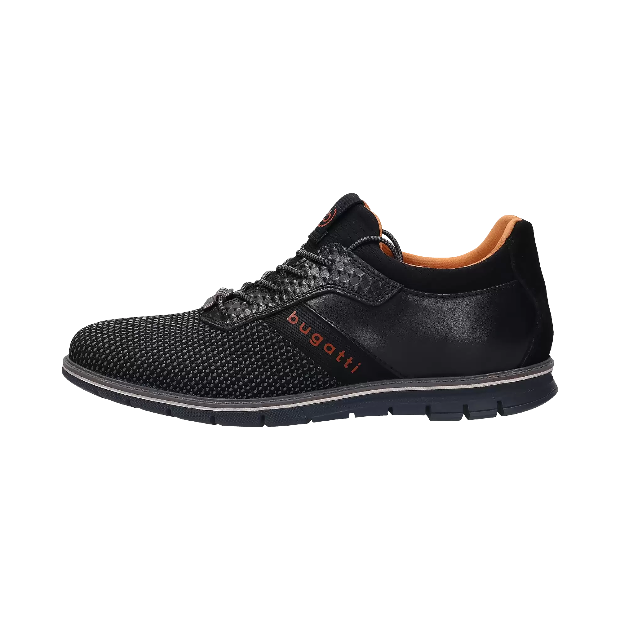 Schnürschuh in klassischem Design in schwarz - Ansicht: Büste Front