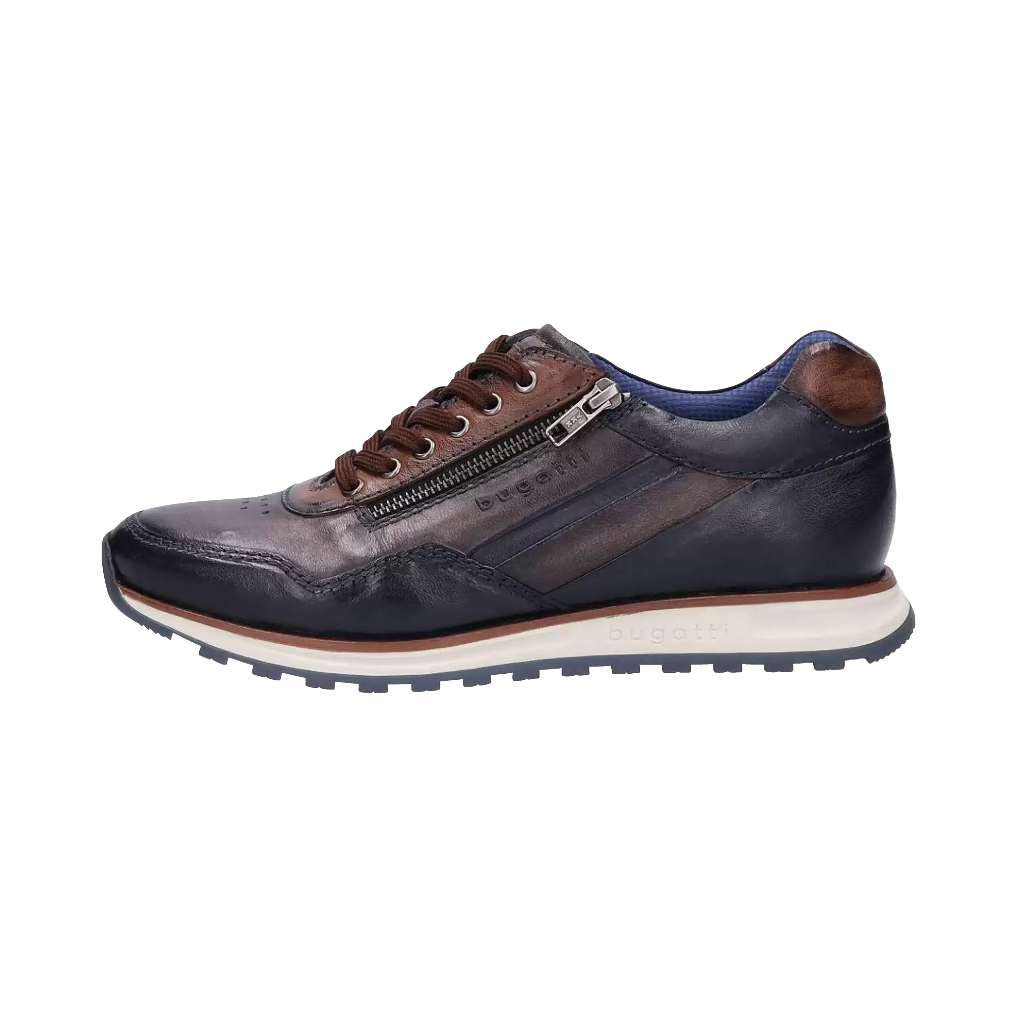 Trainers with contrasting soles in navy - View: Bust front