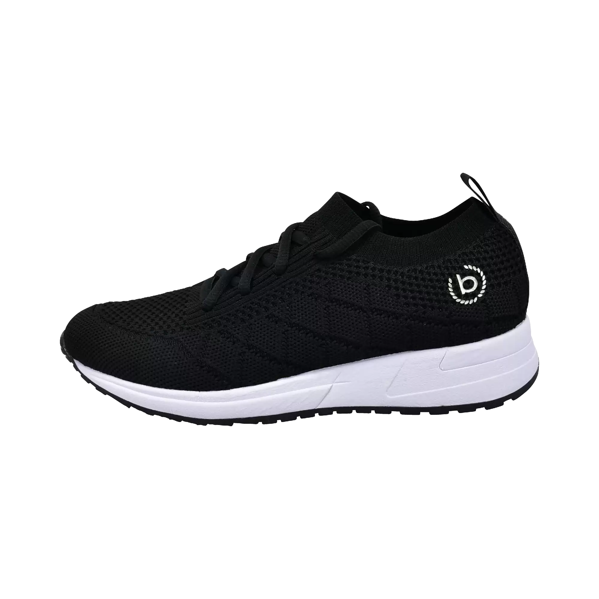 Sneaker in sportlicher Optik in schwarz - Ansicht: Büste Front