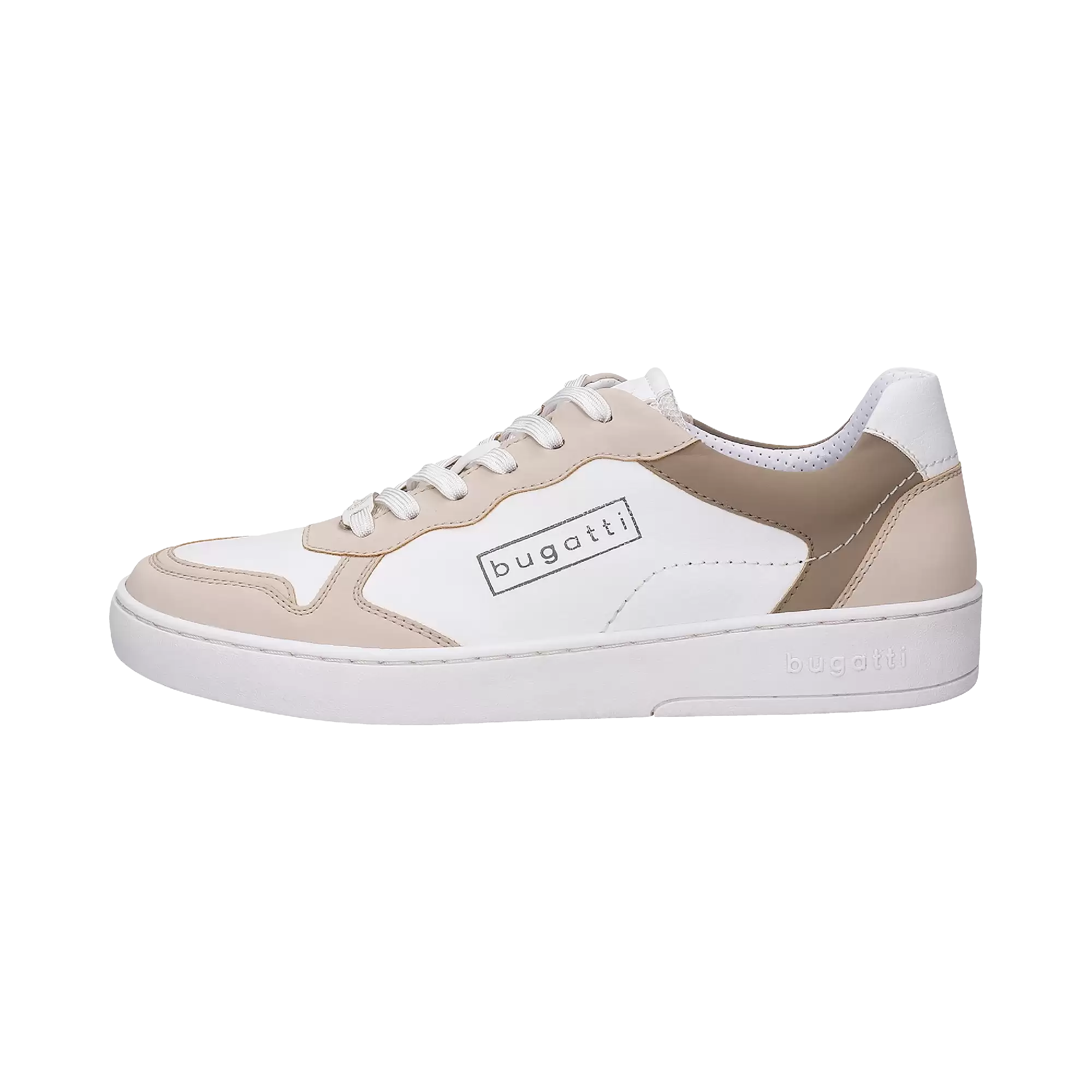 Sneaker in sportlichem Design in beige - Ansicht: Büste Front
