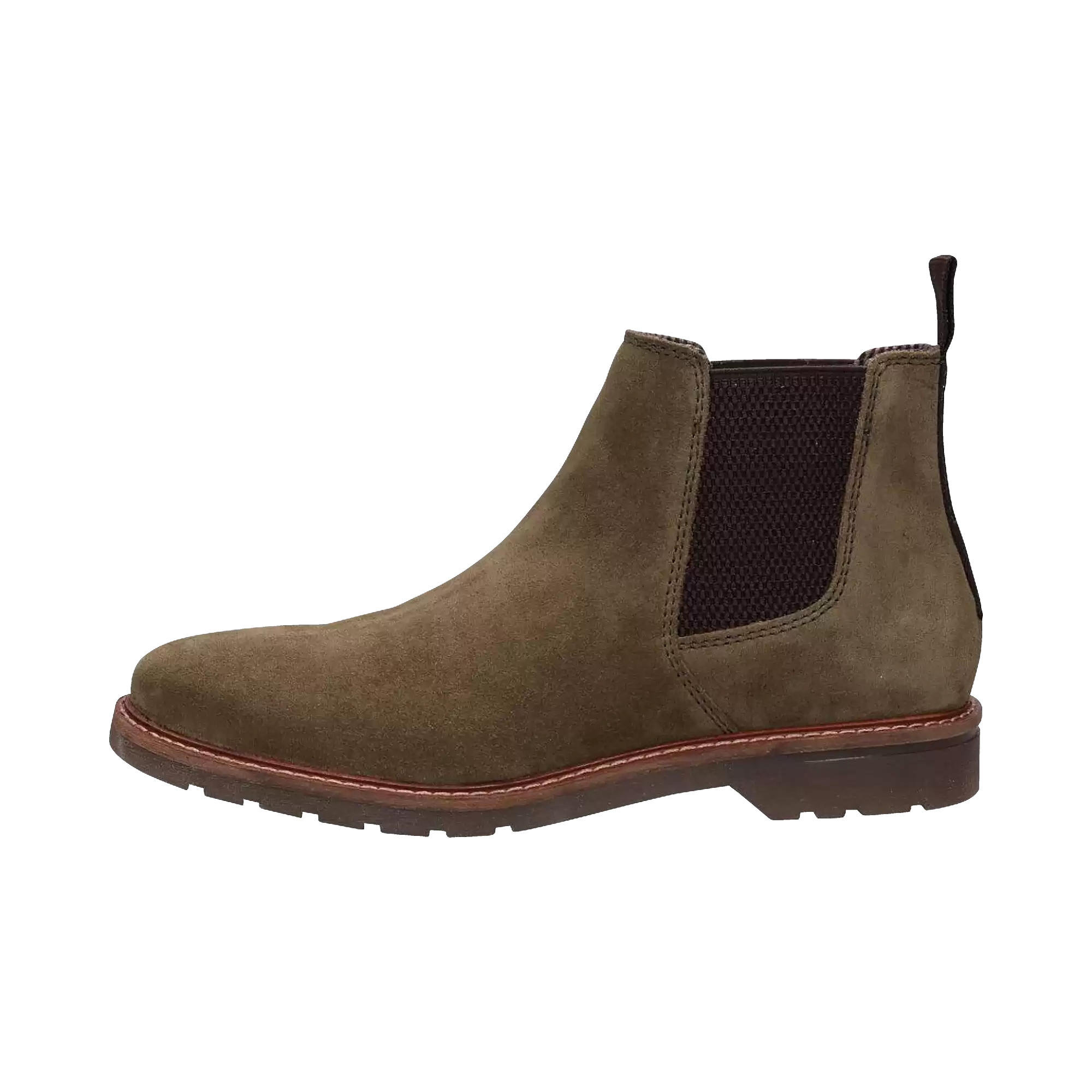 Booties In leather in dark green - View: Bust front
