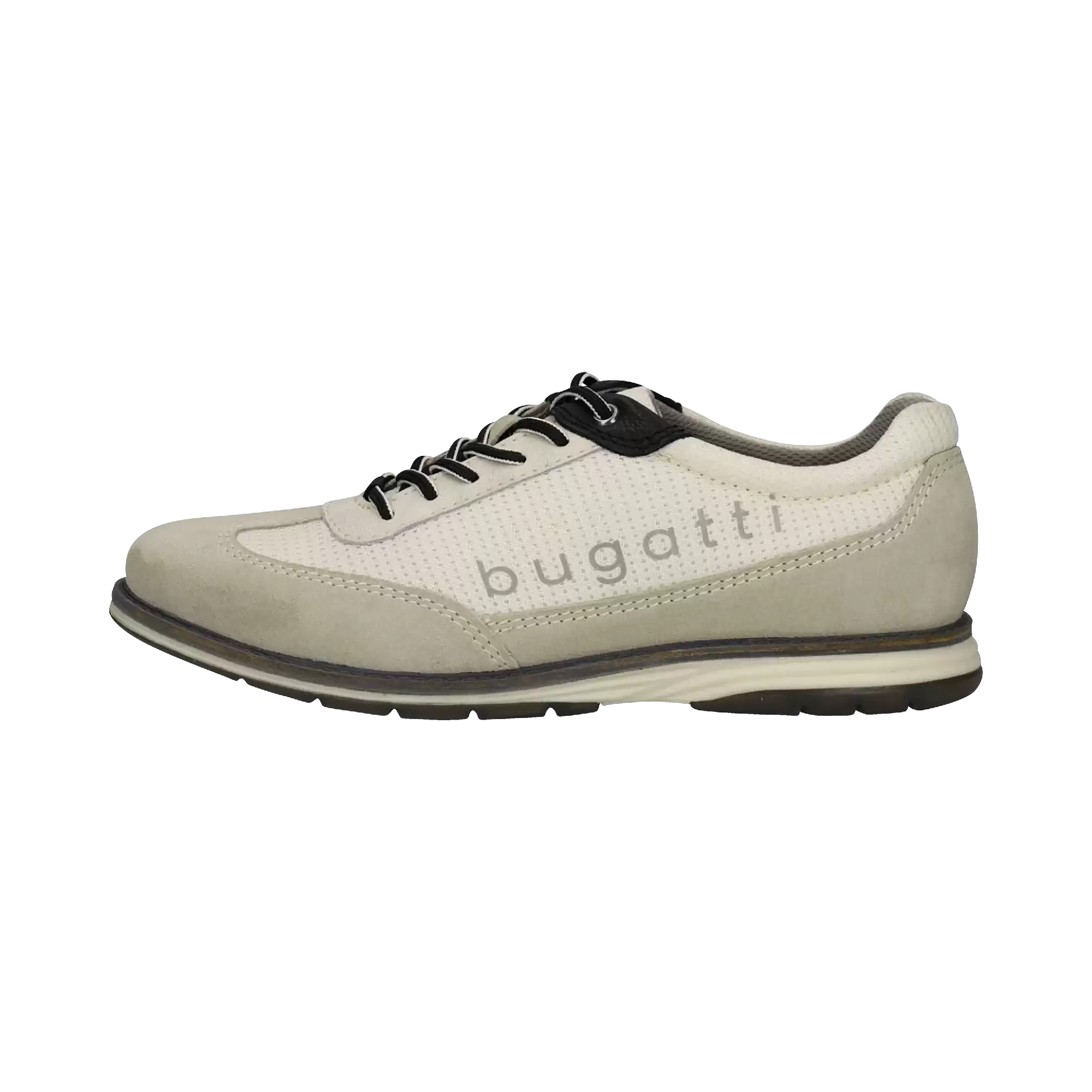 Sneaker mit bugatti Schriftzug in beige - Ansicht: Büste Front