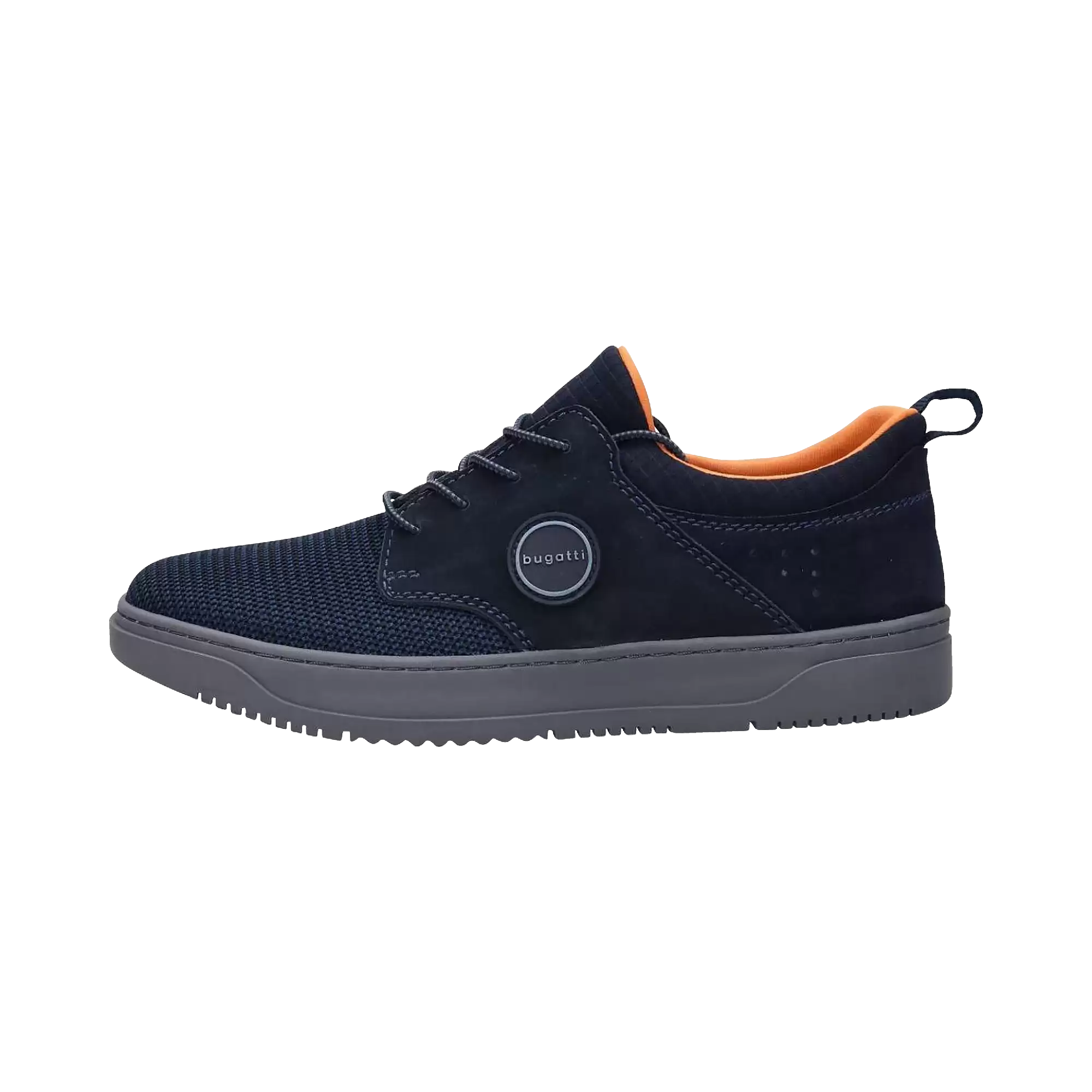 Loafers with thick rubber soles in navy - View: Bust front