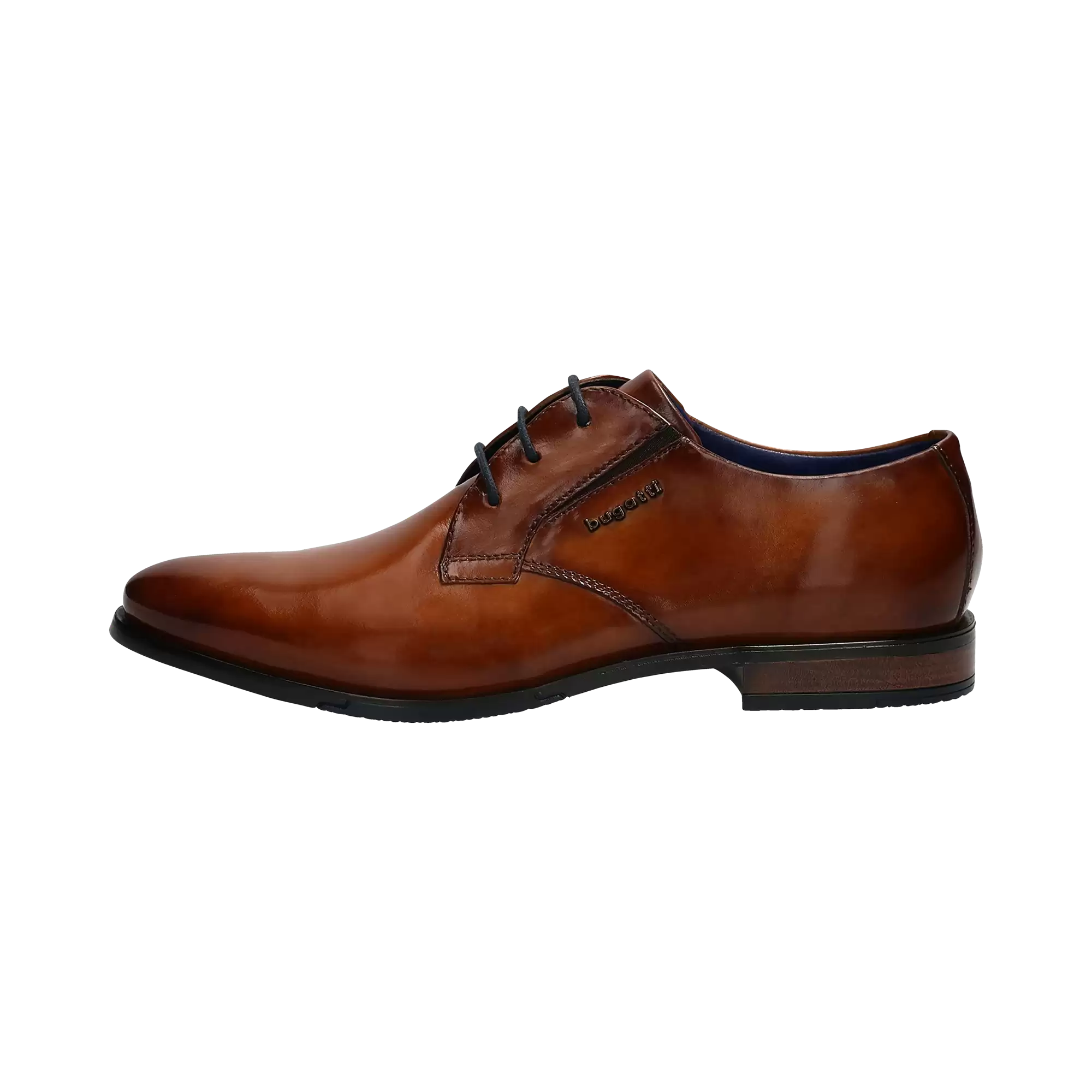Schnürschuh in zeitlosem Design in cognac - Ansicht: Büste Front