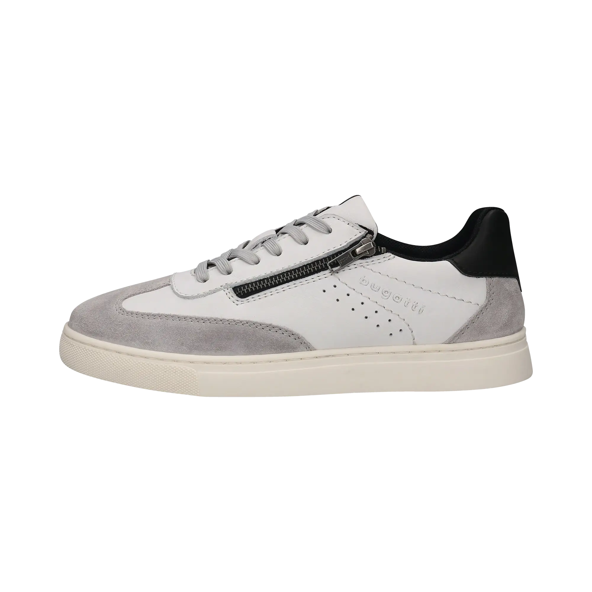 Sneaker mit Reißverschluss-Detail in weiß - Ansicht: Büste Front