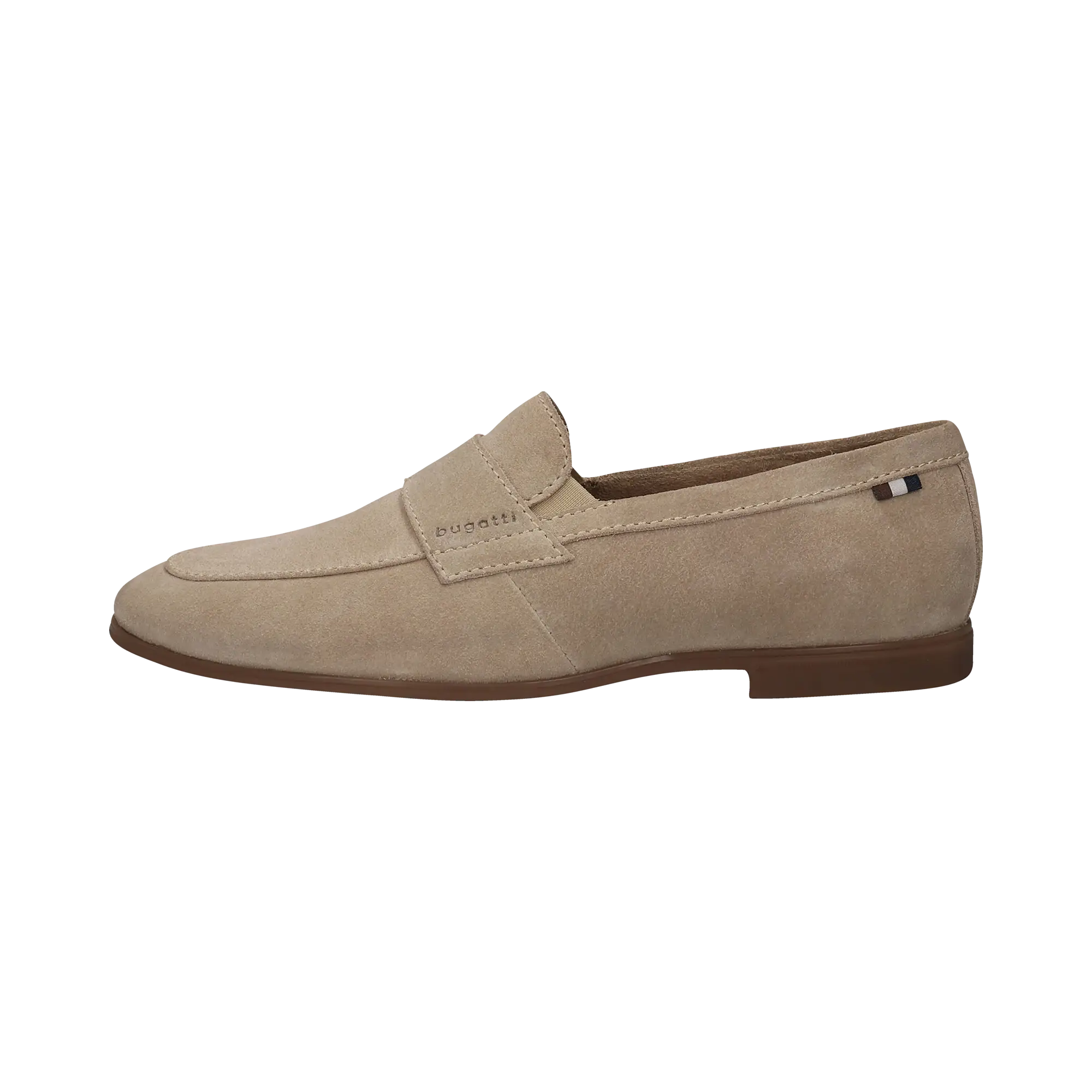 Slipper in Veloursoptik in beige - Ansicht: Büste Front