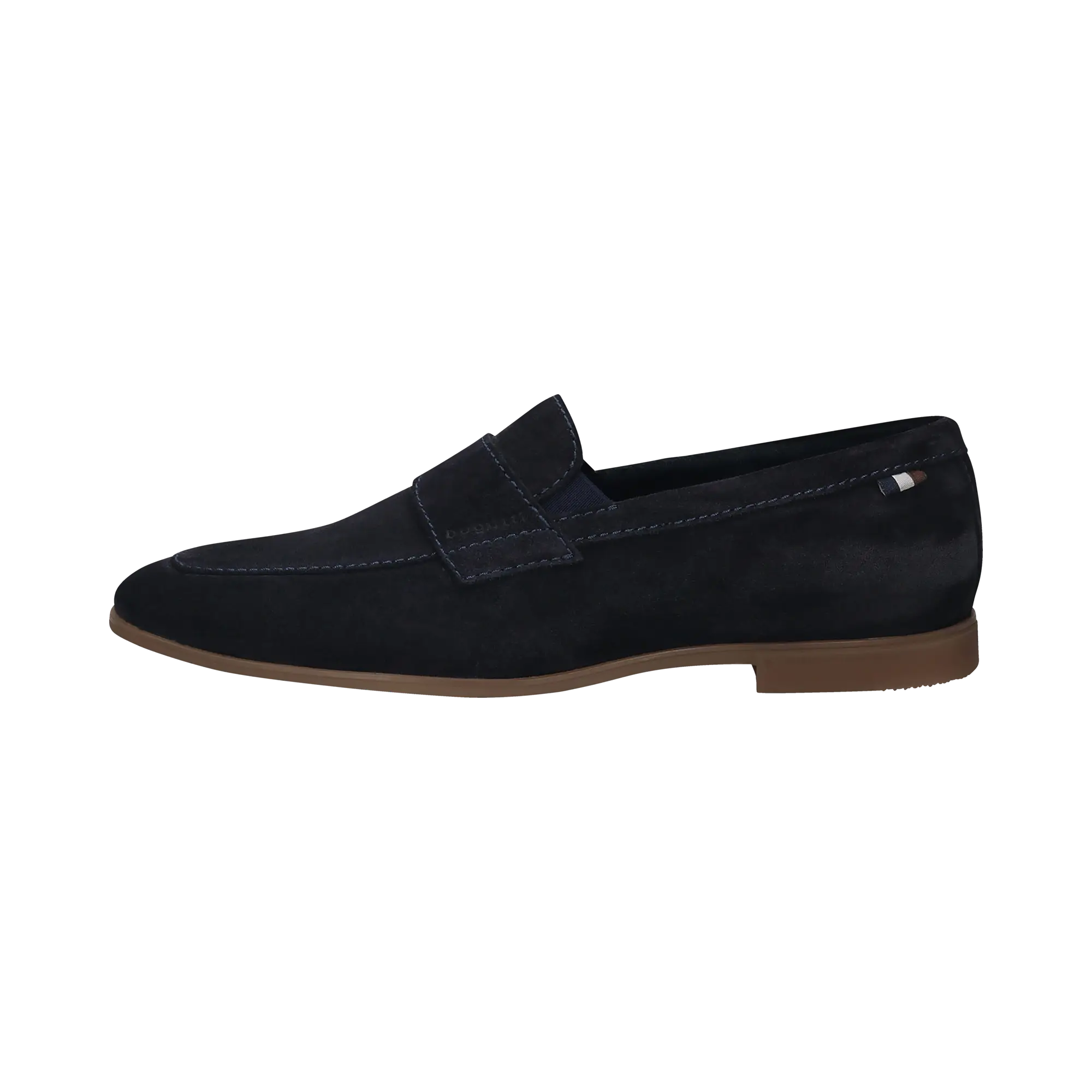 Slipper in Veloursoptik in marine - Ansicht: Büste Front