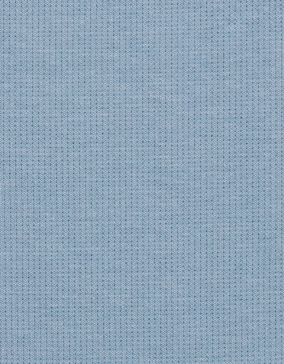 Hellblauer Strickstoff, Nahaufnahme, Texturdetail, ideal für bugatti's zeitlose Eleganz und italienische Inspiration.