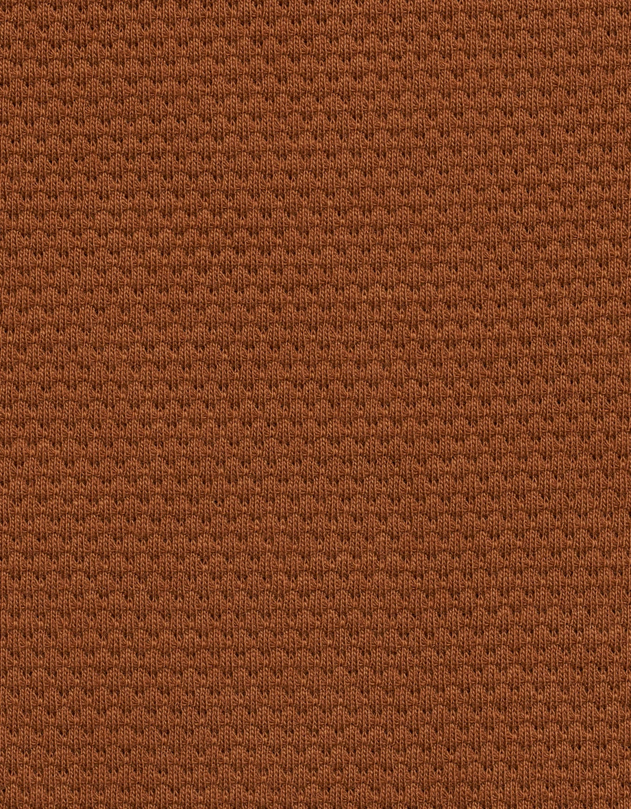 Braun meliertes Strickmuster, Detailansicht, Struktur und Farbe betont, Textur für bugatti Produkte.