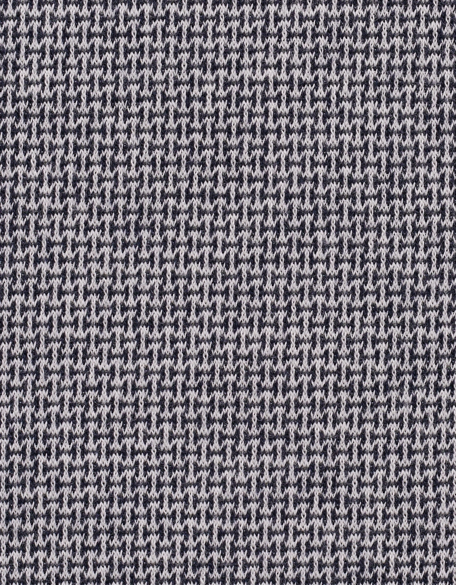 Strickmuster in Schwarz-Weiß, detailreiches Design, ideal für stilvolle bugatti-Outfits.