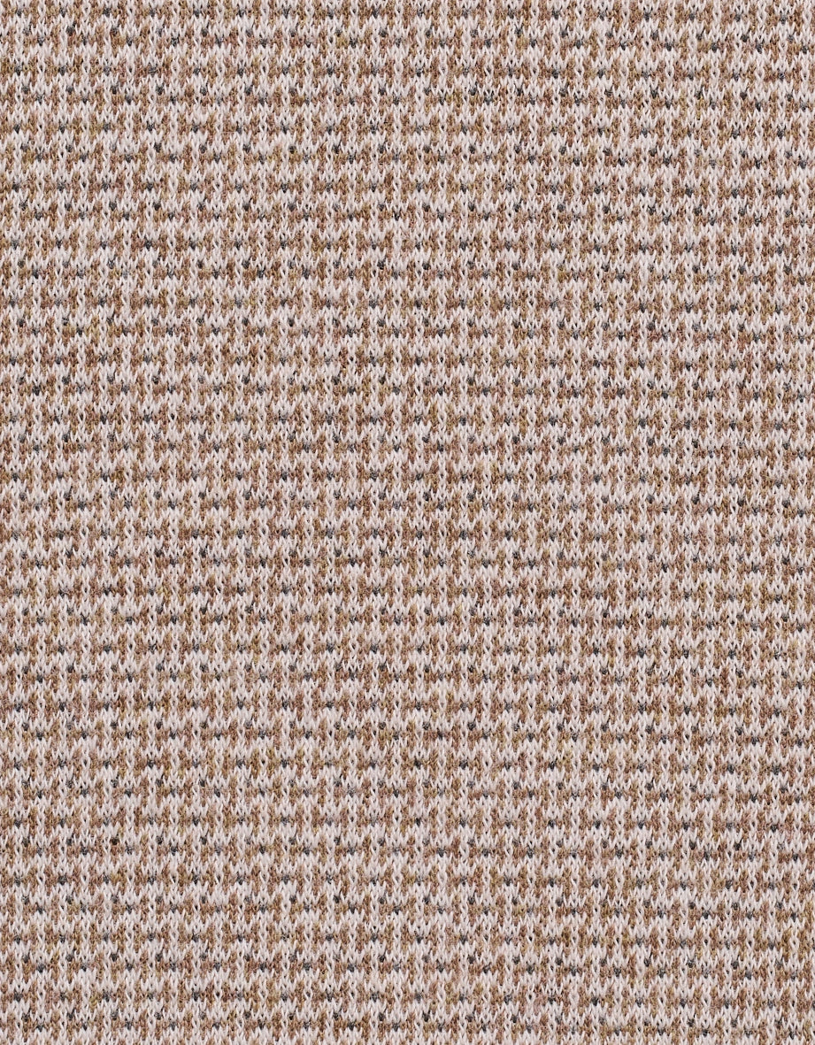 Brauner und weißer Hahnentritt-Strickstoff, ideal für stilvolle bugatti-Outfits.