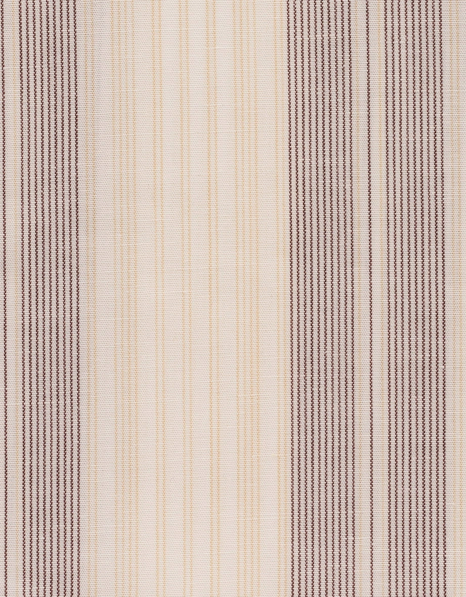 Stoffmuster mit braunen, cremefarbenen Streifen, ideal für elegante bugatti-Kombinationen.