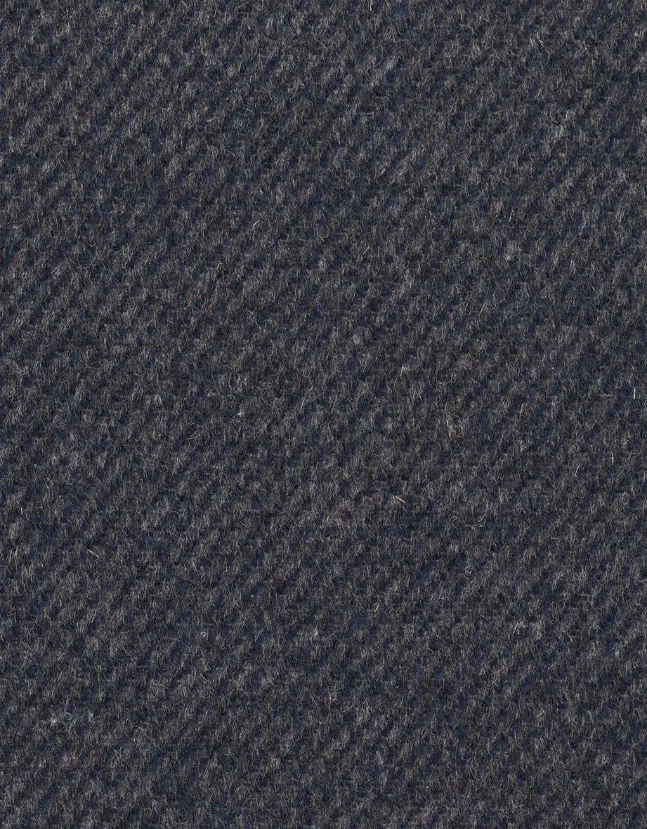Grauer Tweedstoff mit diagonalem Muster, ideal für klassische bugatti Outfits.
