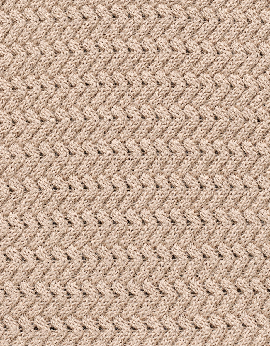 Strickmuster in Beige, Chevron-Design, Textur für bugatti Modeartikel.