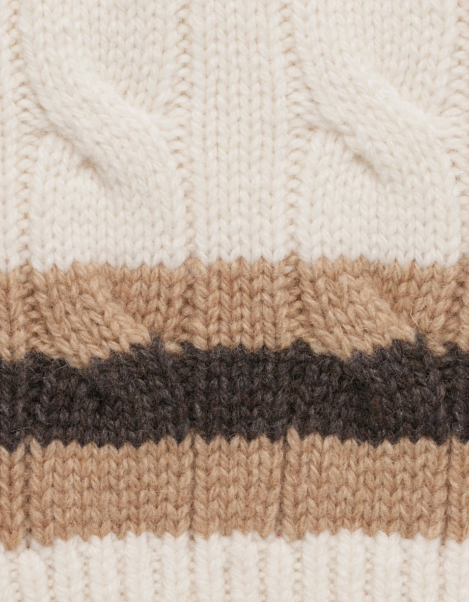 Strickmuster in Creme, Beige und Braun