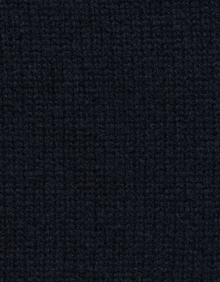 Dunkelblauer Strickstoff, strukturiertes Muster, ideal für elegante bugatti-Outfits.