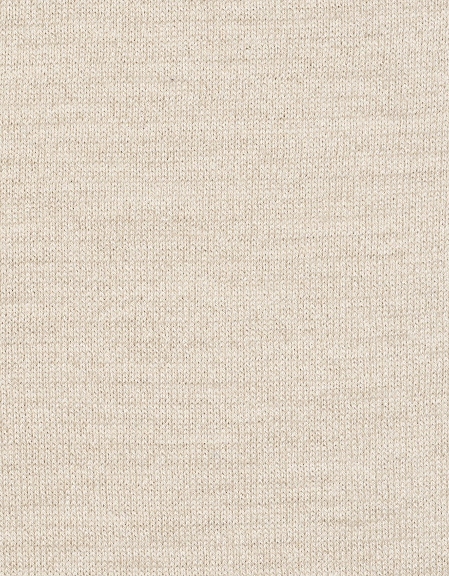Strickstoff in Beige, Nahaufnahme, feine Struktur, ideal für bugatti Mode.