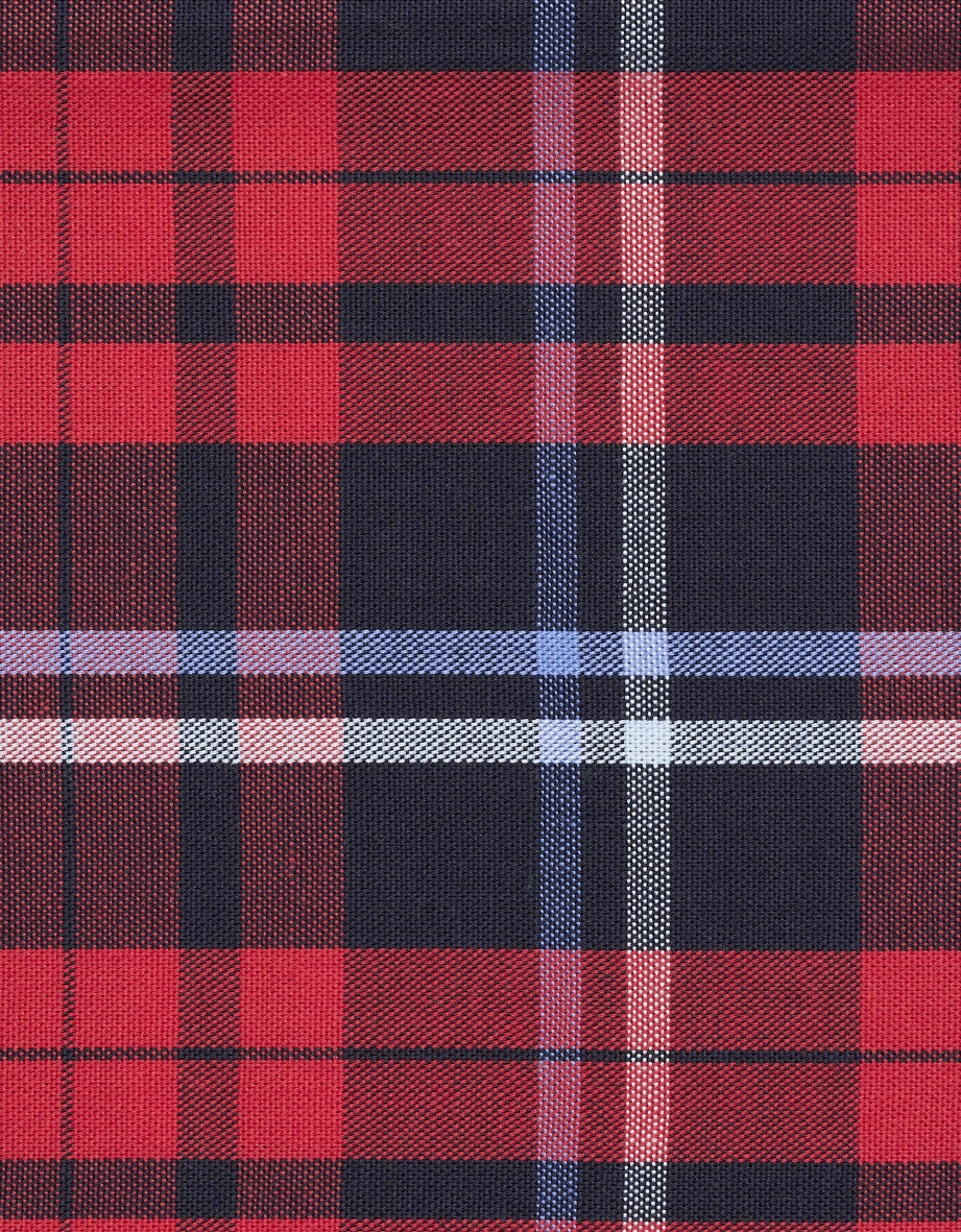 Rood-blauw geruit patroon, perfect voor stijlvolle bugatti overhemden, geïnspireerd door Italiaanse elegantie.