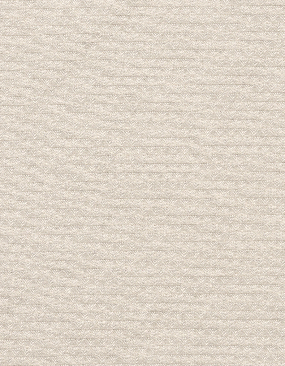Beige stof met fijne, diagonale structuur.