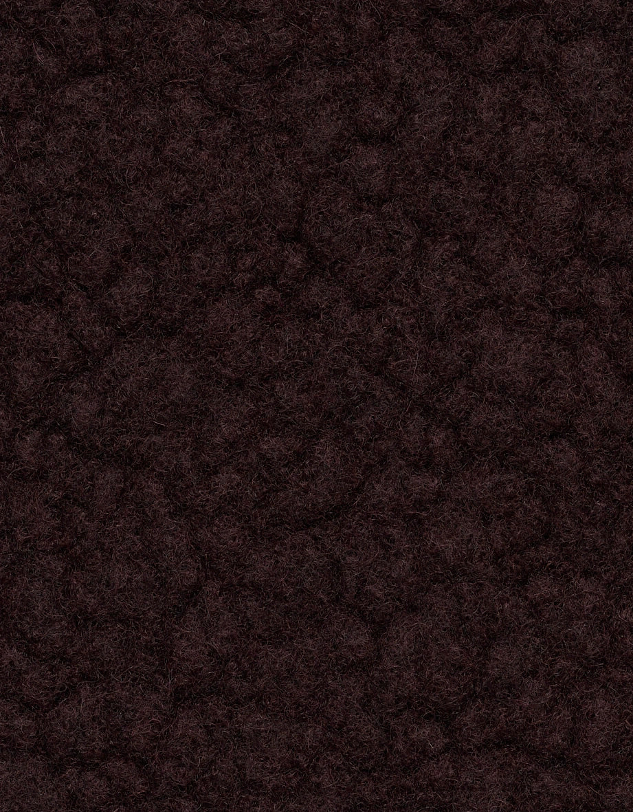 Dunkelbrauner Wollstoff mit flauschiger Textur, perfekt für elegante bugatti Outfits.
