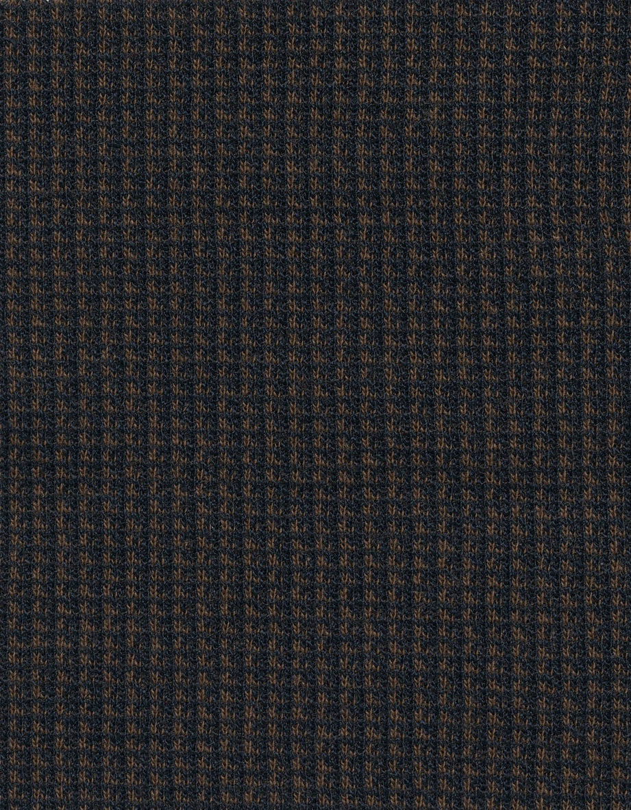 Dark blue-brown houndstooth pattern, fabric detail, elegant and timeless by bugatti.